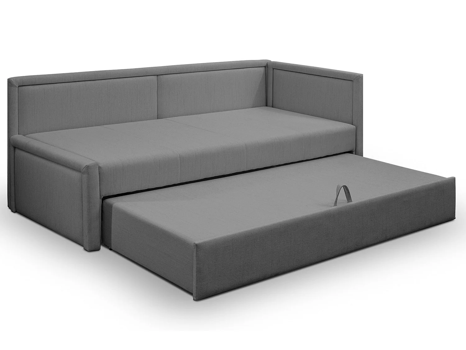 Lit gigogne pour adolescent - deux places - gris foncé - CAPRILI