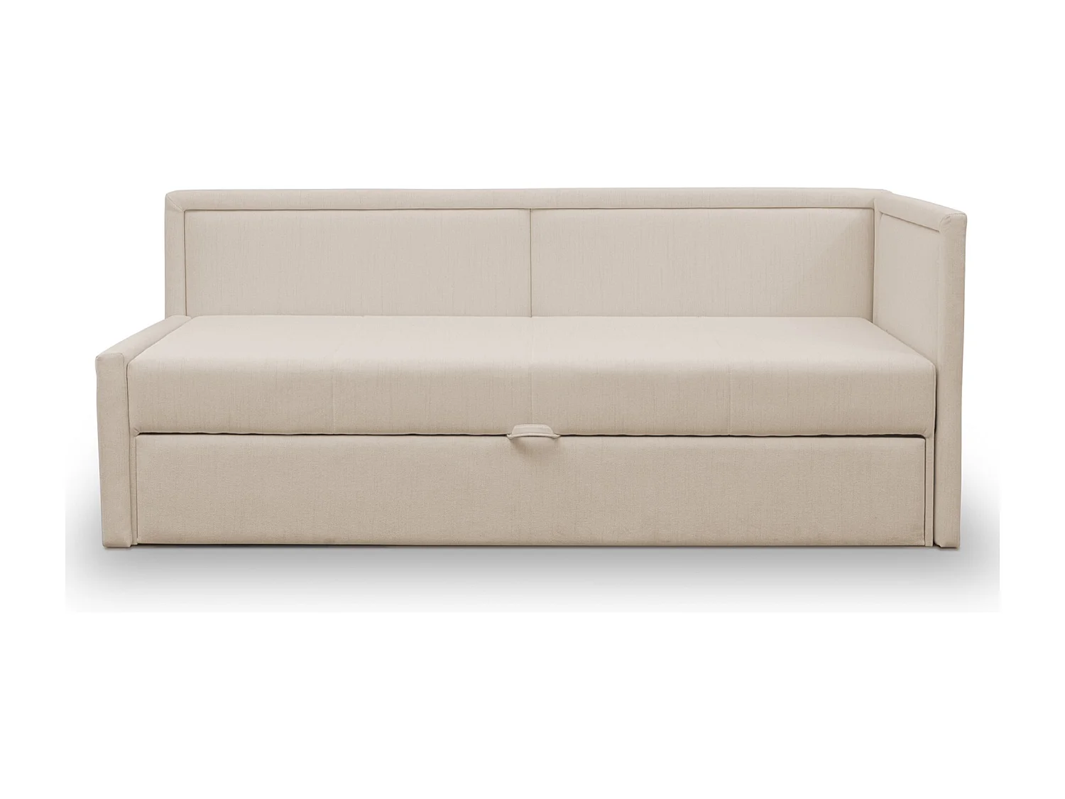 Lit gigogne pour adolescent - deux places - beige clair - CAPRILI