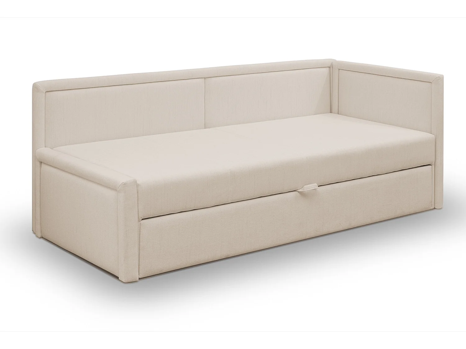 Lit gigogne pour adolescent - deux places - beige clair - CAPRILI