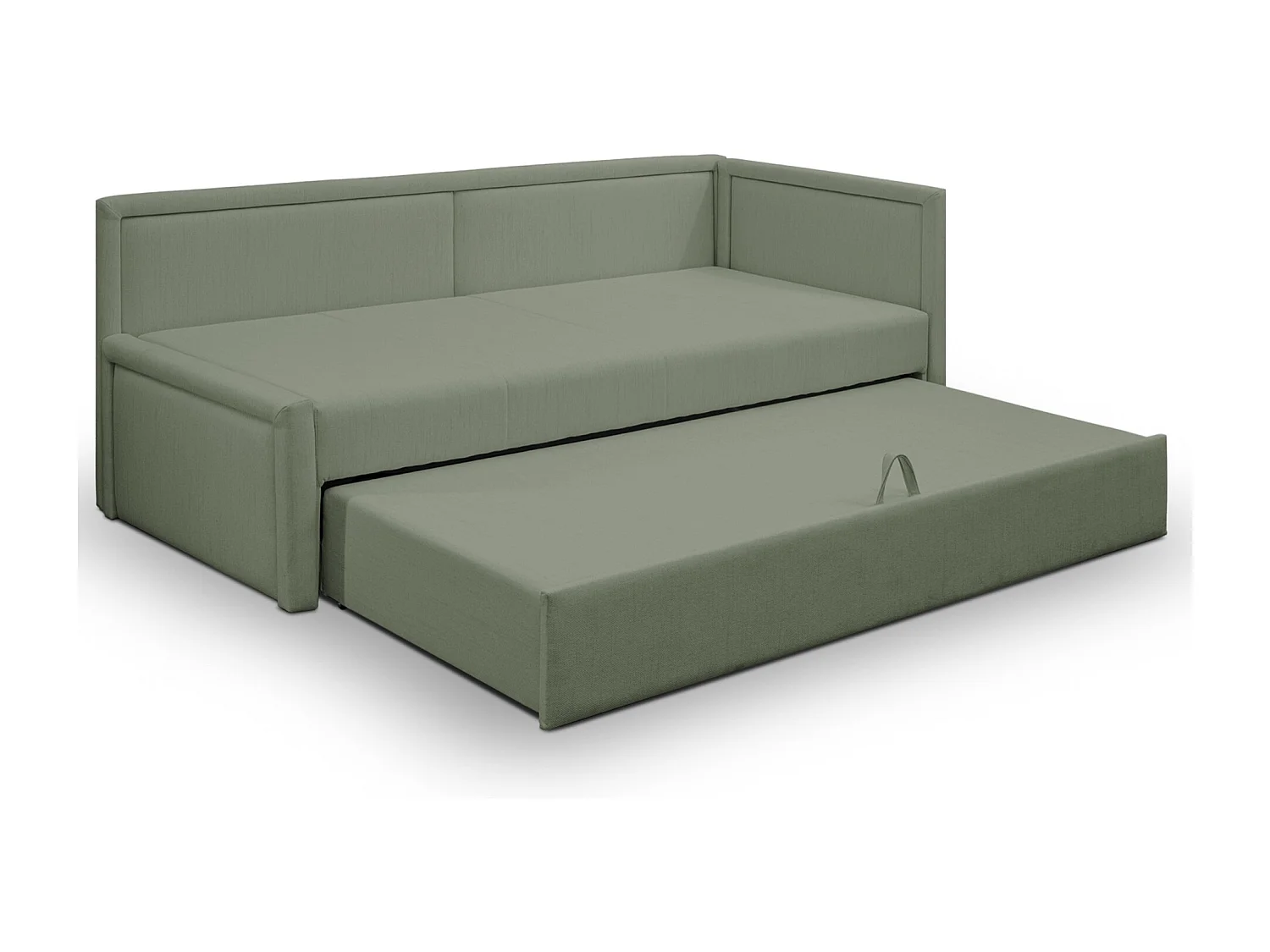 Lit gigogne pour adolescent - deux places - vert sauge - CAPRILI