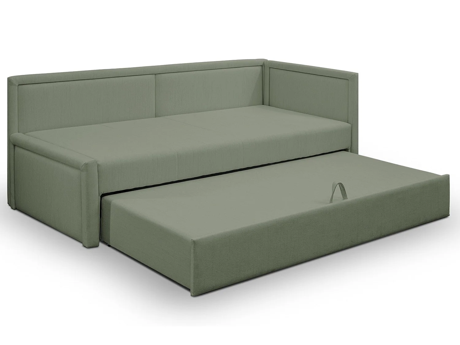 Lit gigogne pour adolescent - deux places - vert sauge - CAPRILI