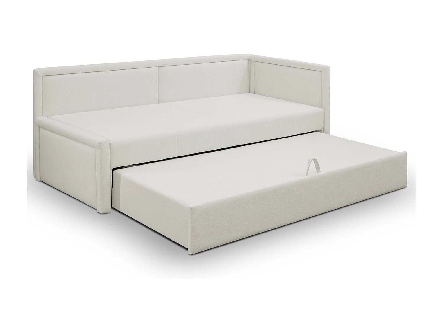 Ausziehbares Jugendbett für zwei Personen - Creme - CAPRILI