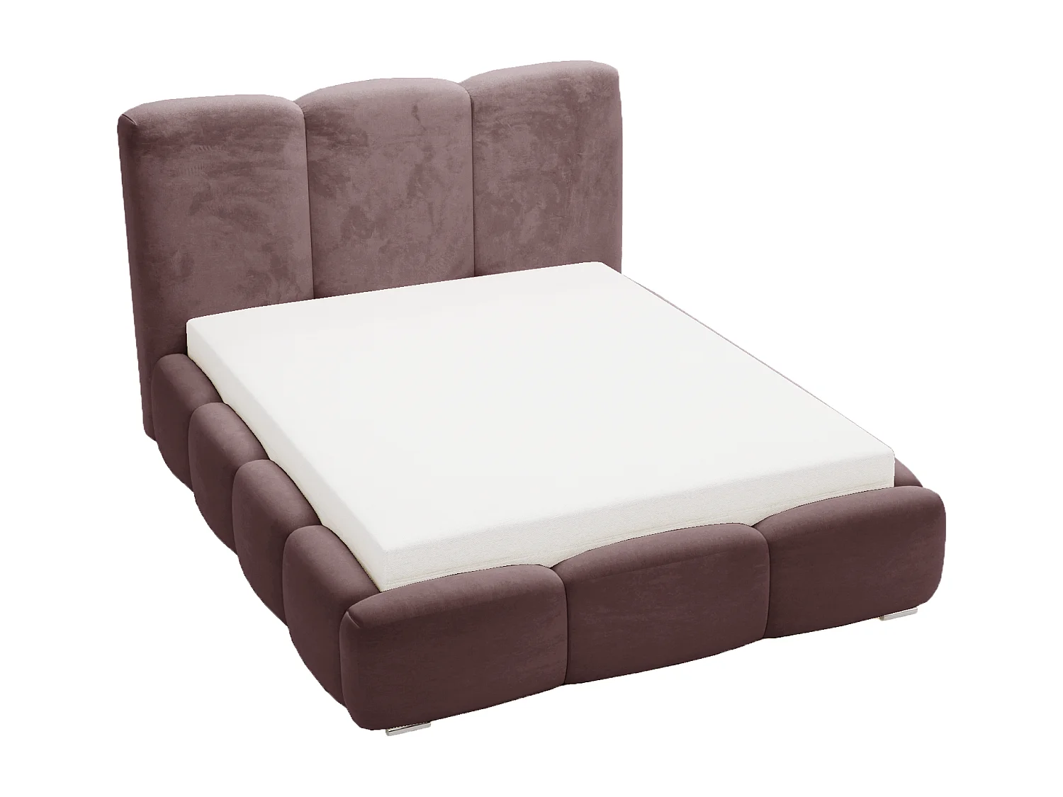 Emporius Lit adulte 180x200 cm Merkad - Lit Double 180x200 avec Rangement - Lit Adulte avec Tete de Lit - Brun (Magic Velvet 2205)