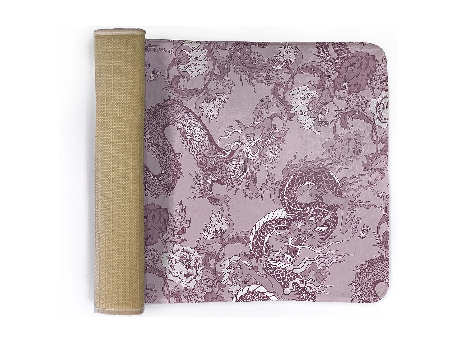 Tapis de chambre, 90x60 cm Dragons et fleurs Tapis tendance pour une chambre ou un salon.