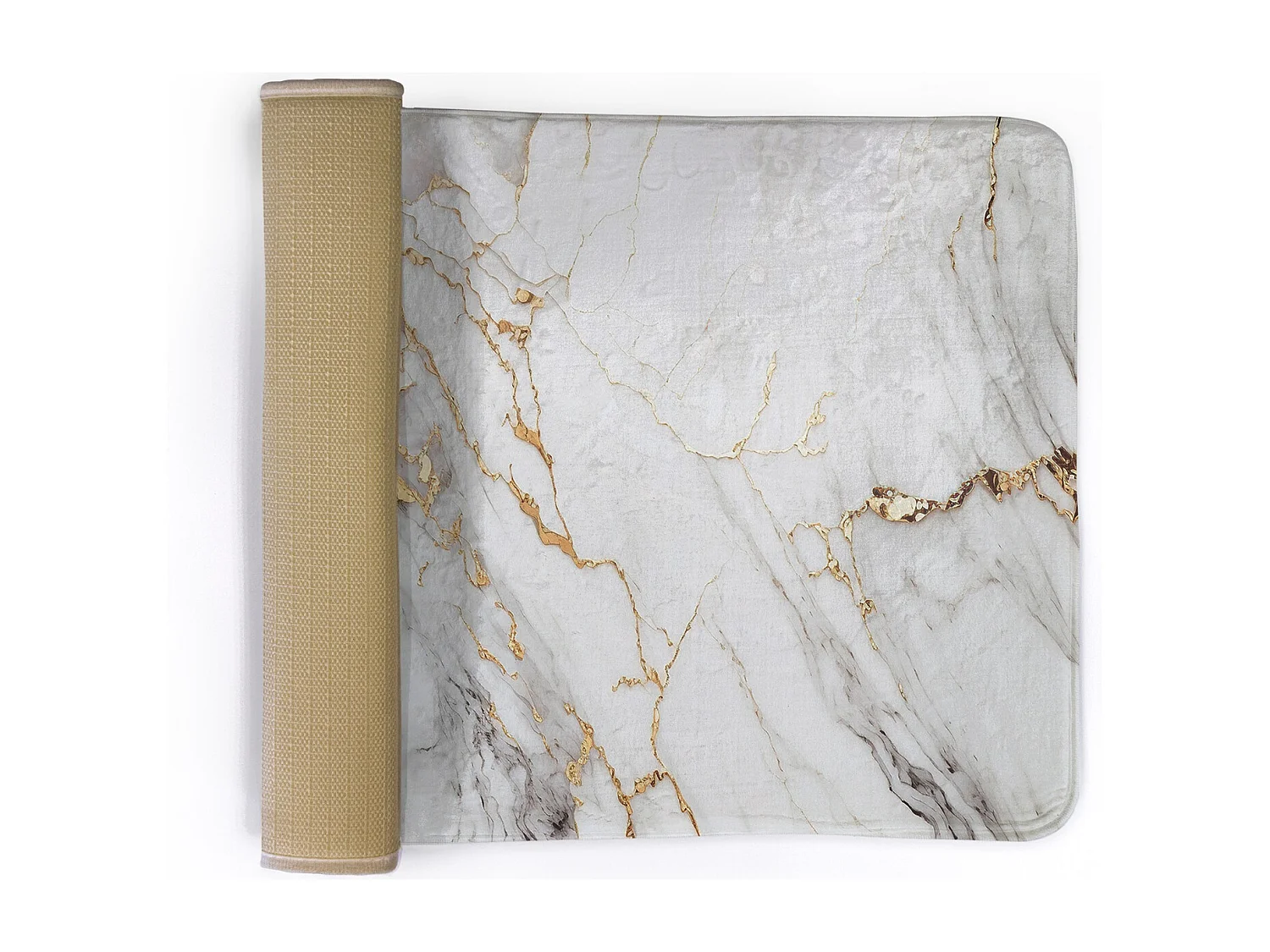 Tapis pour la chambre, 75x45 cm Marbre avec veines Tapis tendance pour la chambre ou le salon.