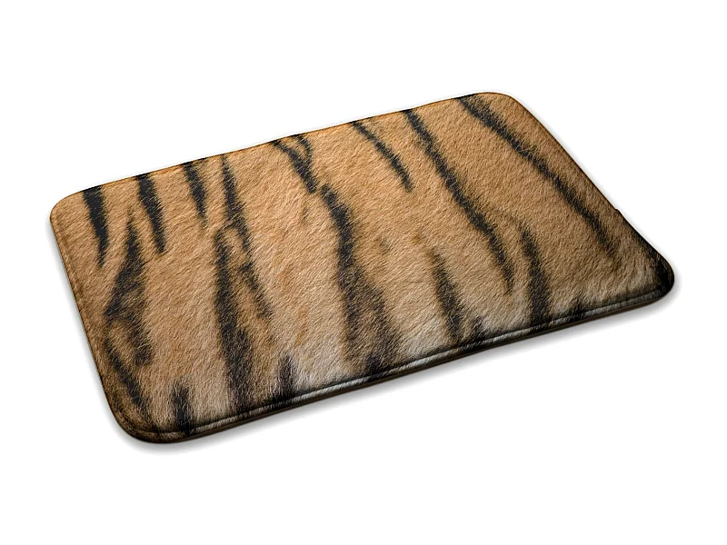 Tapis de chambre, 75x45 cm Fourrure de Tigre Tapis tendance pour une chambre ou un salon.