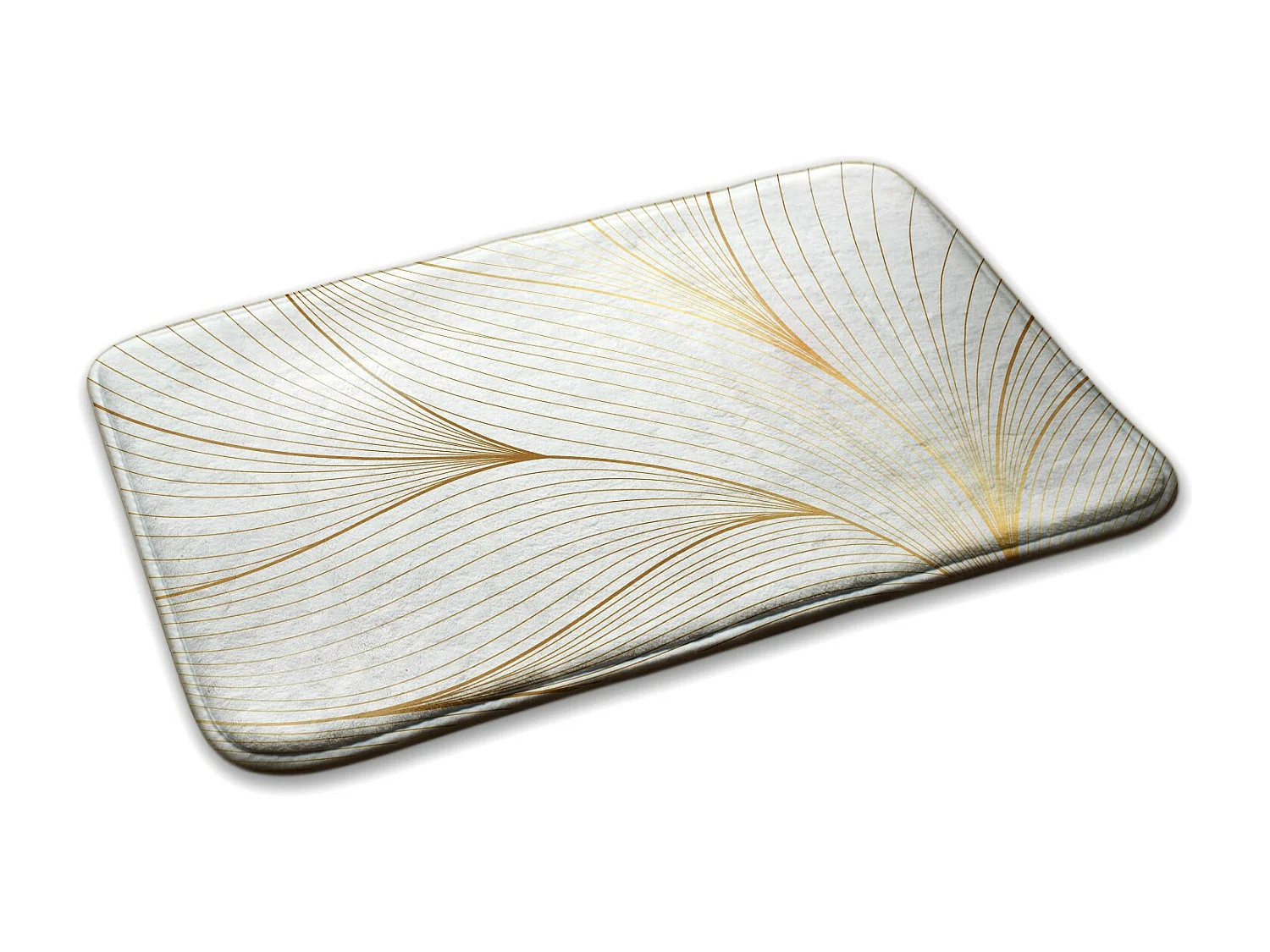 Tapis de chambre à coucher, 90x60 cm. Motif de lignes abstraites. Tapis tendance pour une chambre ou un salon.