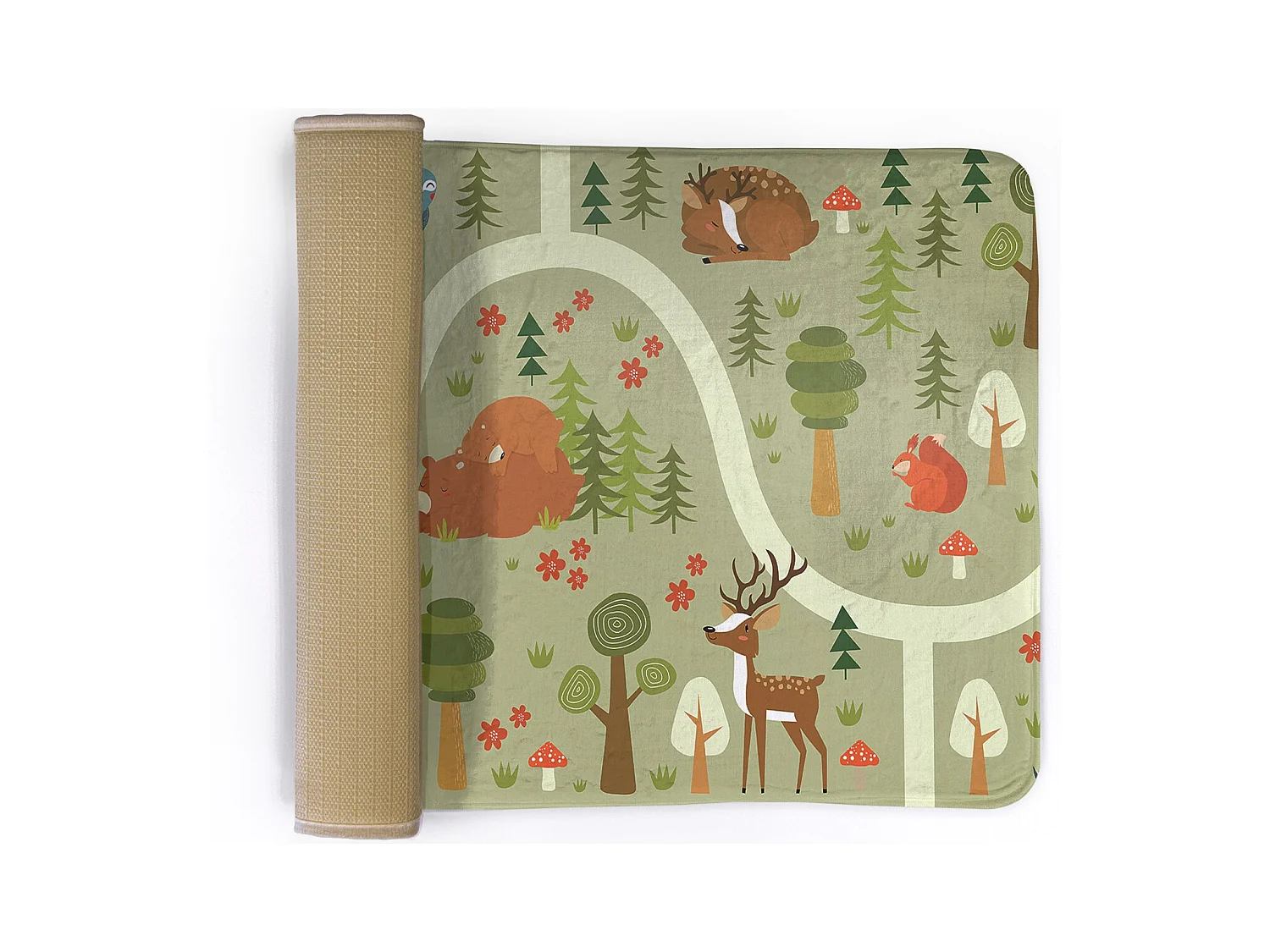 Tappeto per bambini, 90x60 cm Animali nel bosco Tappeto per bambini, per la cameretta dei bambini