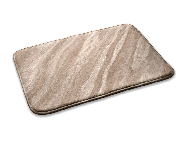 Teppich für das Schlafzimmer, 75x45 cm Marmormuster. Trendiger Teppich für das Schlafzimmer oder Wohnzimmer.