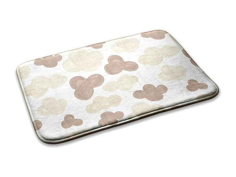 Kindervloerkleed, 75x45 cm Wolken op het behang Kindervloerkleed, voor een kinderkamer