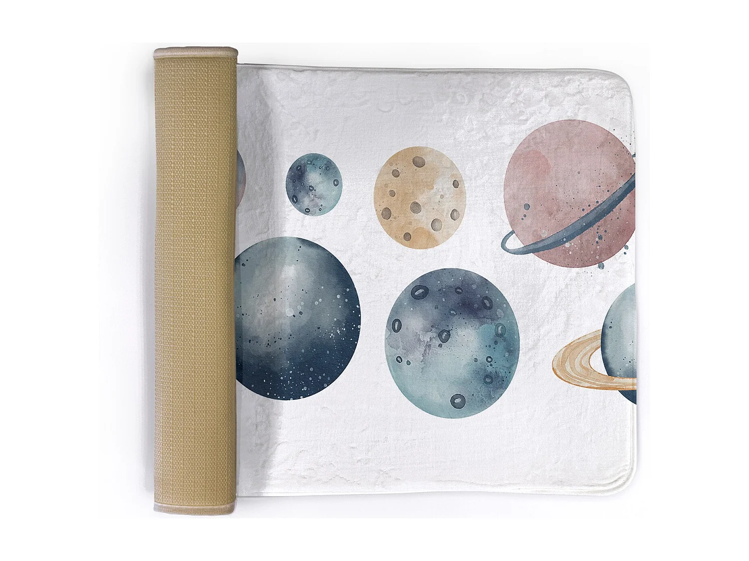 Tapis enfant, 90x60 cm Planètes aquarelles Tapis enfant, pour une chambre d'enfant