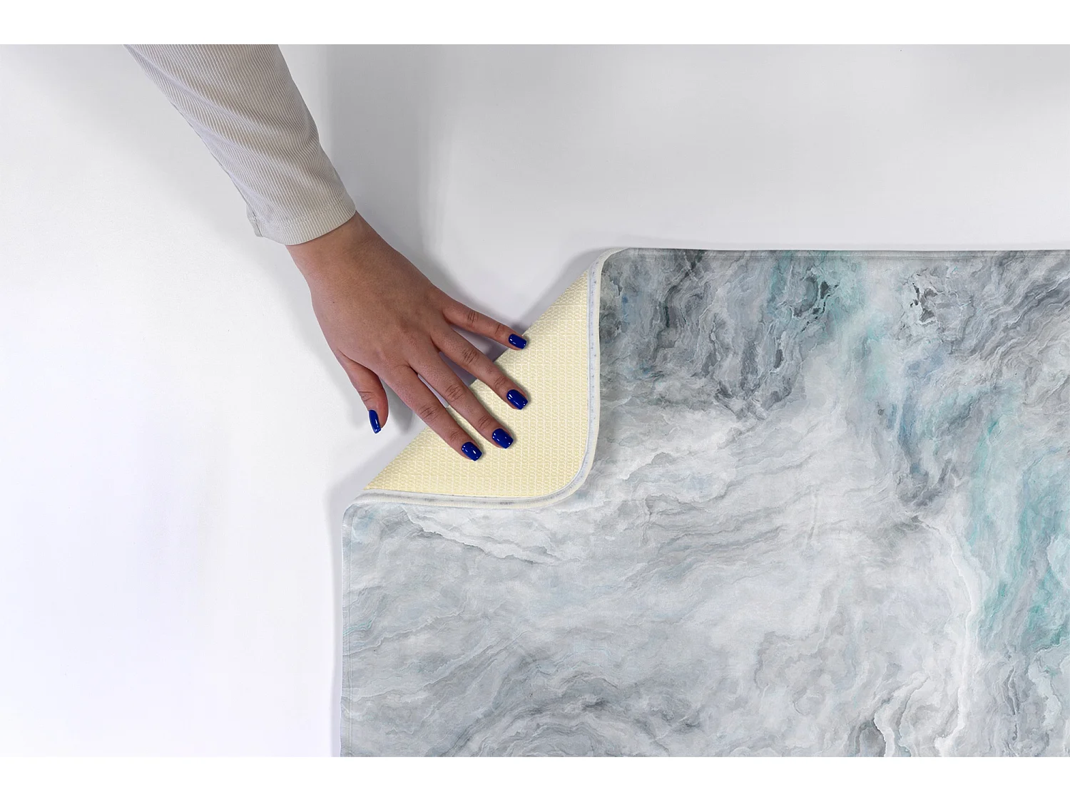 Slaapkamerkleed, 90x60 cm Marmerpatroon Modieus vloerkleed voor een slaapkamer of woonkamer.