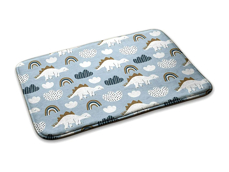 Kinderteppich, 90x60 cm Dinosaurier und Wolken Kinderteppich, für ein Kinderzimmer