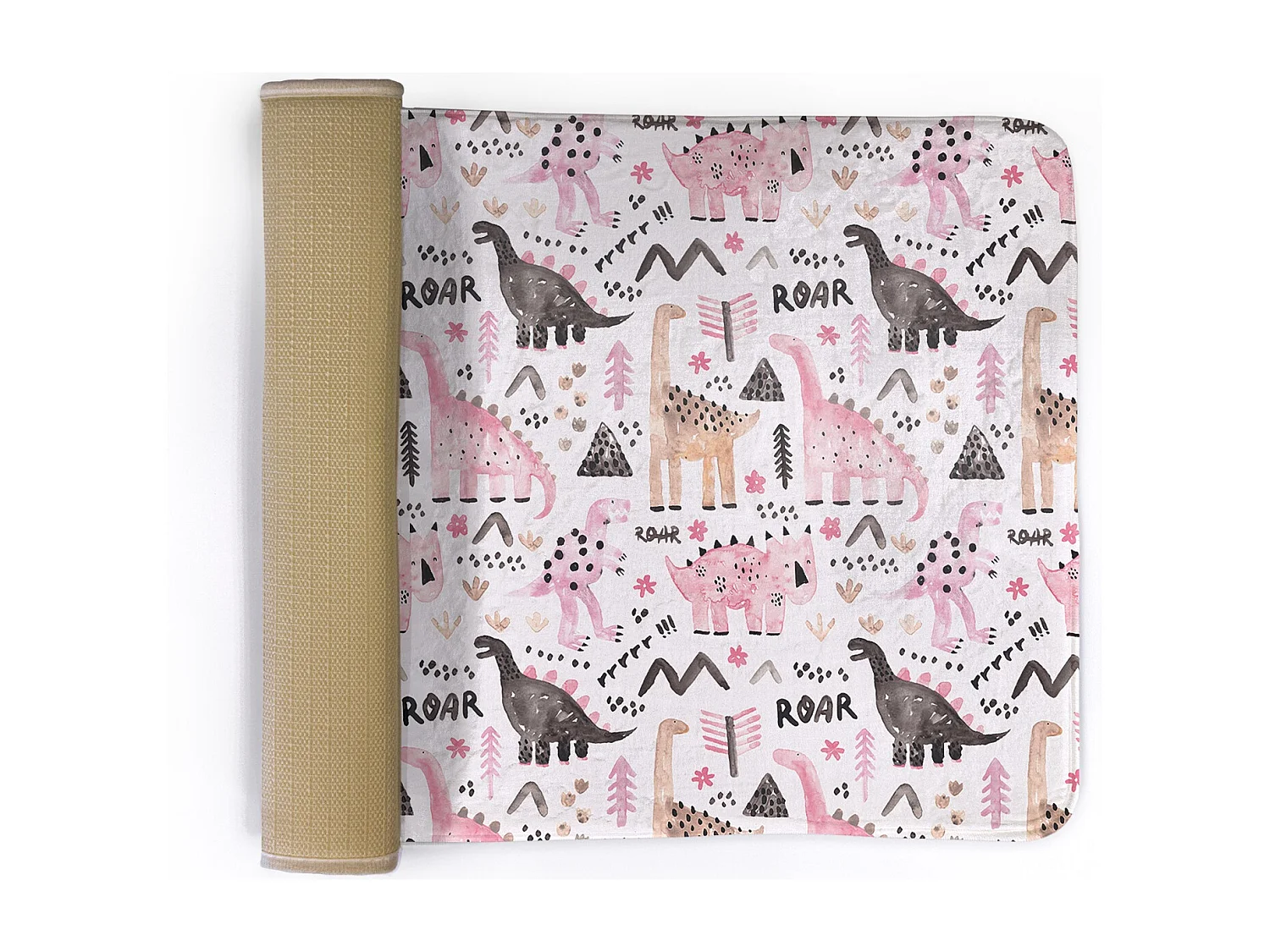 Kinderteppich, 90x60 cm Dinosaurier und Muster Kinderteppich, für Kinderzimmer