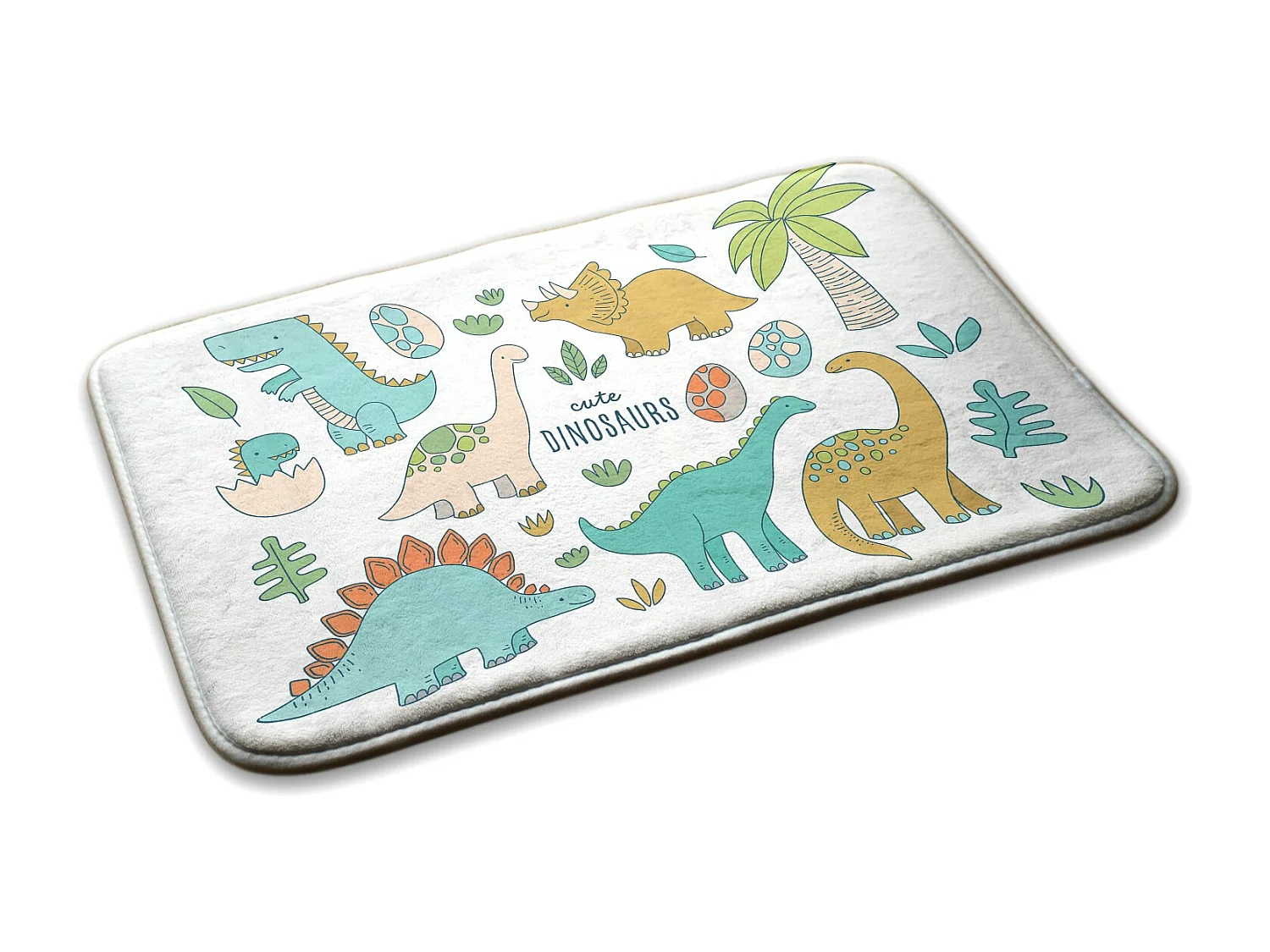 Kindervloerkleed, 90x60 cm Schattige dinosaurussen Kindervloerkleed, voor de kinderkamer