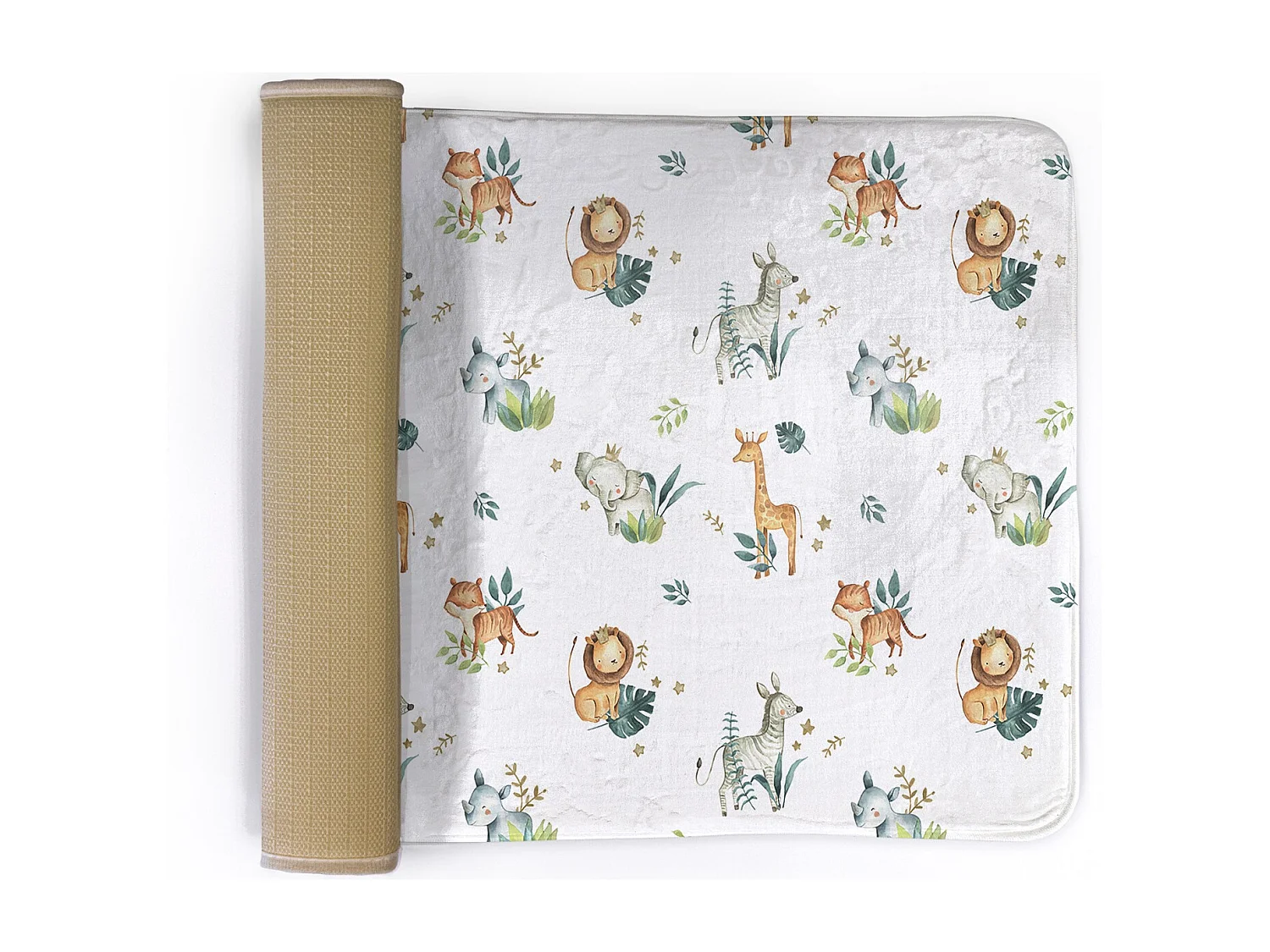 Kinderteppich, 75x45 cm Dschungeltiere Kinderteppich, für Kinderzimmer