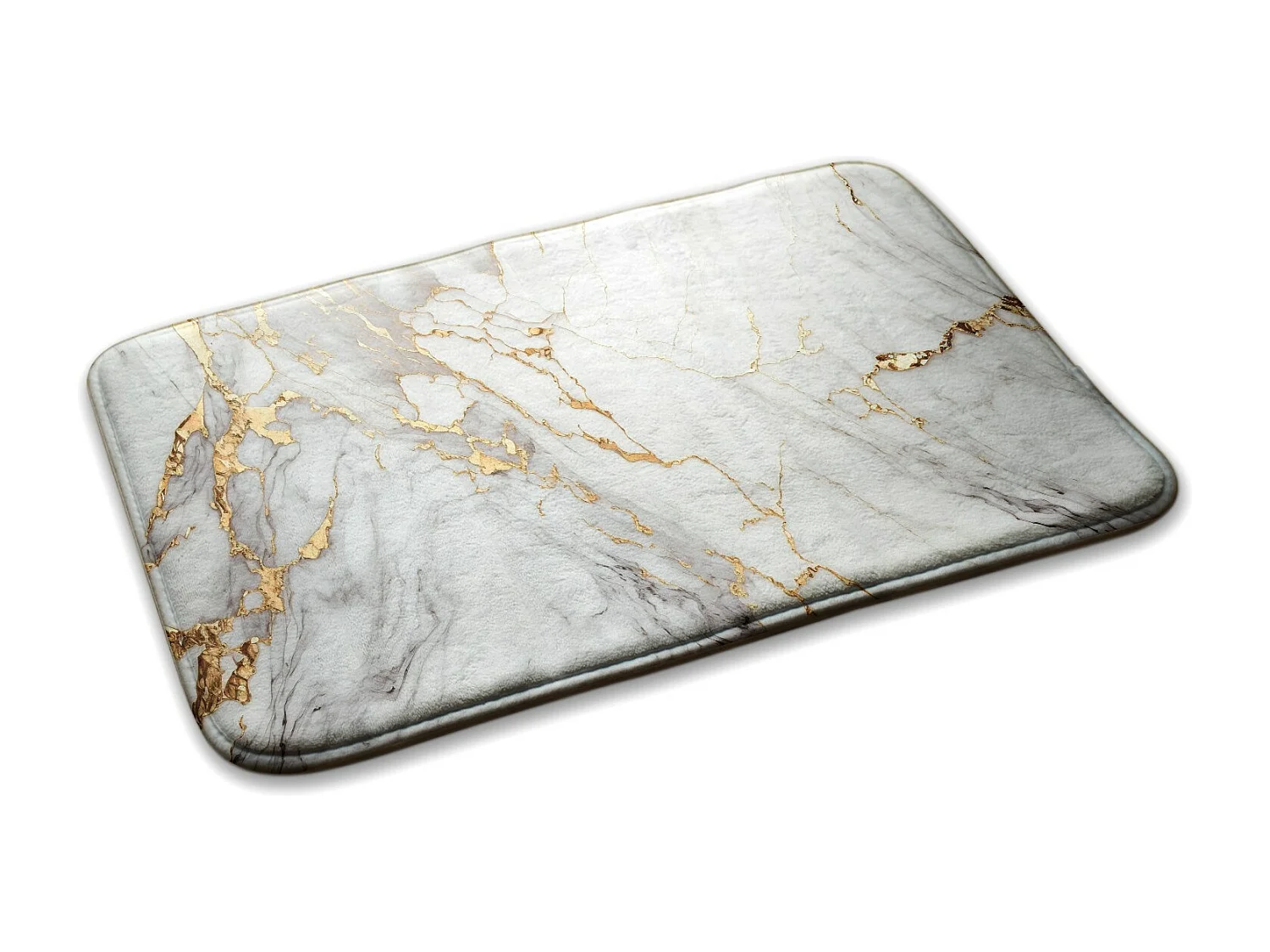 Teppich für das Schlafzimmer, 90x60 cm Marmor mit Adern Trendiger Teppich für das Schlafzimmer oder Wohnzimmer.