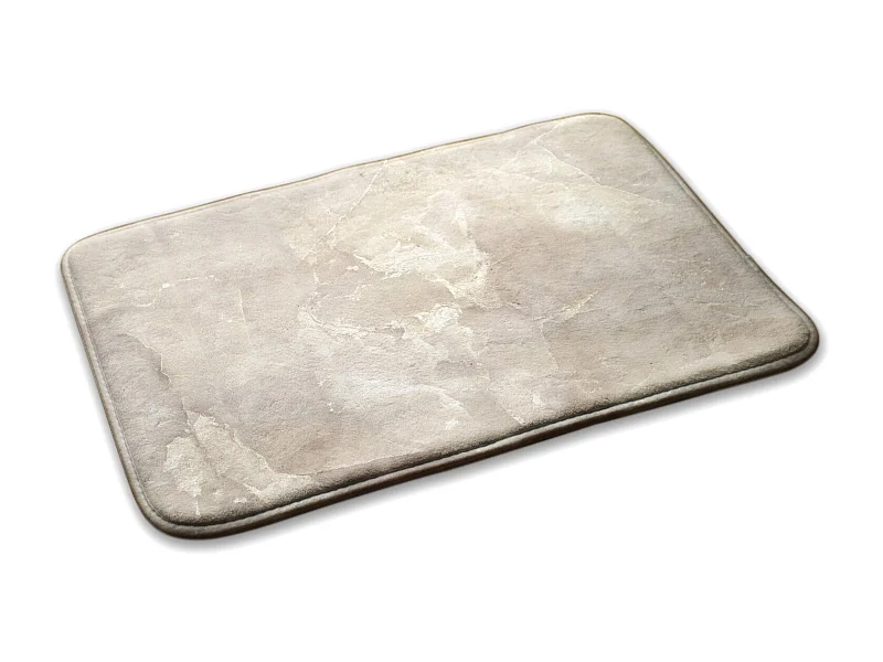 Teppich für das Schlafzimmer, 75x45 cm, Marmoroberfläche. Trendiger Teppich für das Schlafzimmer oder Wohnzimmer.