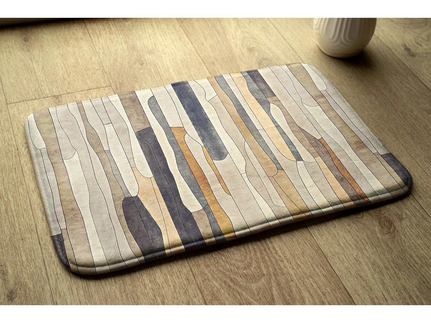 Tapis pour la chambre, 90x60 cm. Motifs abstraits. Tapis tendance pour la chambre ou le salon.