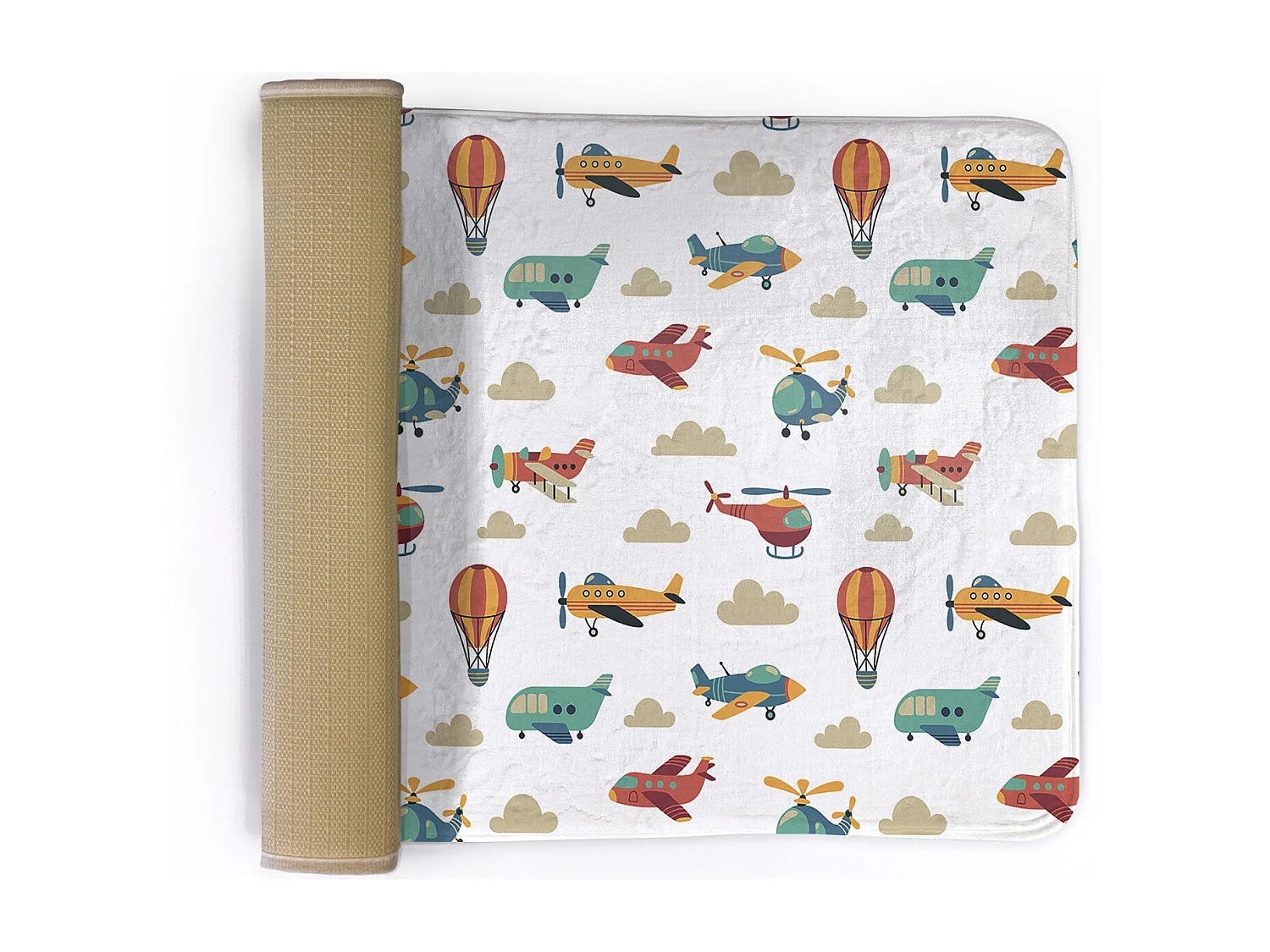 Tapis enfant, 75x45 cm. Avions et ballons Tapis enfant, pour chambre d'enfant.