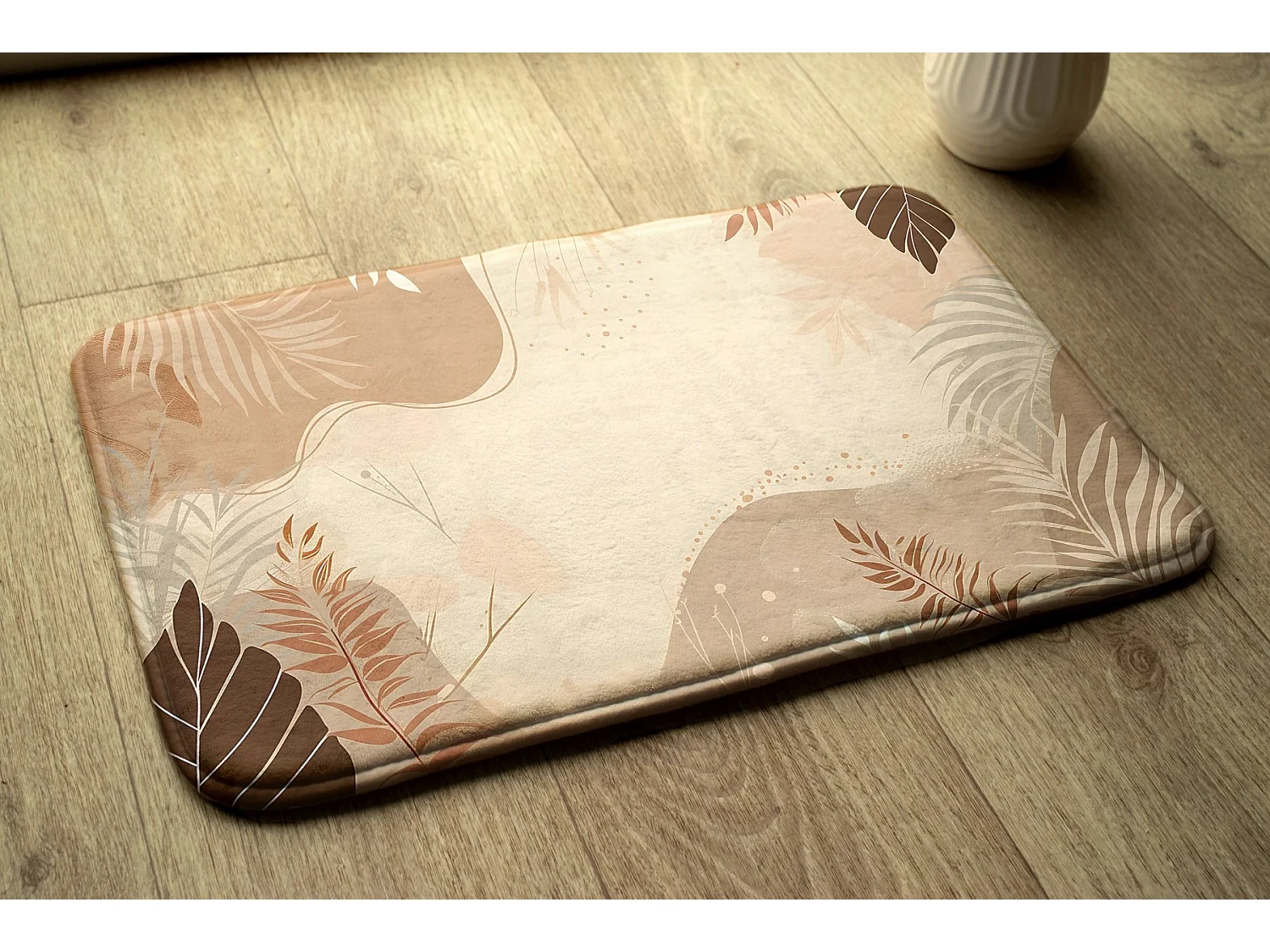 Tapis de chambre, 75x45 cm Feuilles et motifsUn tapis tendance pour une chambre ou un salon