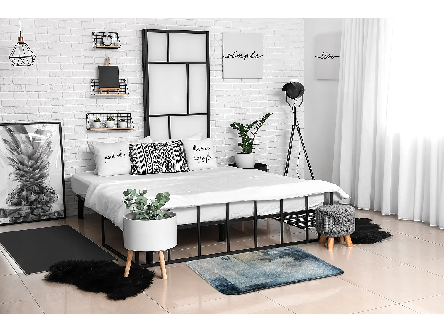 Tapis pour la chambre, 90x60 cm Image abstraite Tapis à la mode pour la chambre ou le salon.