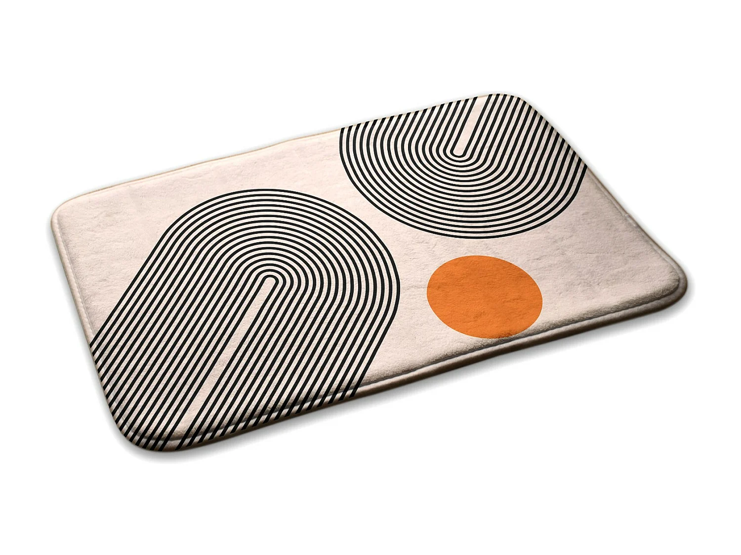 Tapis de chambre, 75x45 cm. Motifs géométriques abstraits. Tapis tendance pour la chambre, le salon.