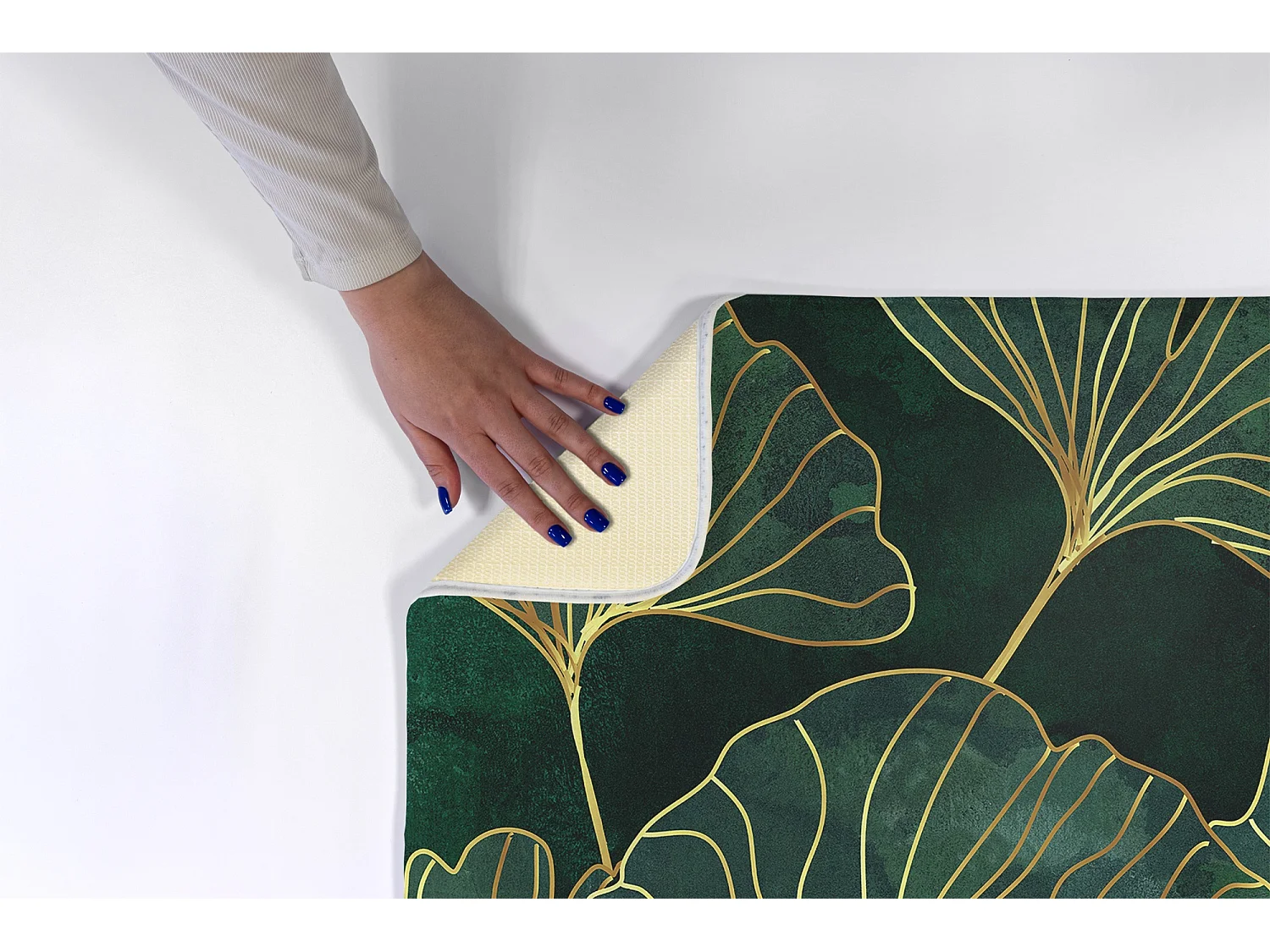 Tapis de chambre, 90x60 cm Feuilles de GinkgoUn tapis tendance pour une chambre ou un salon