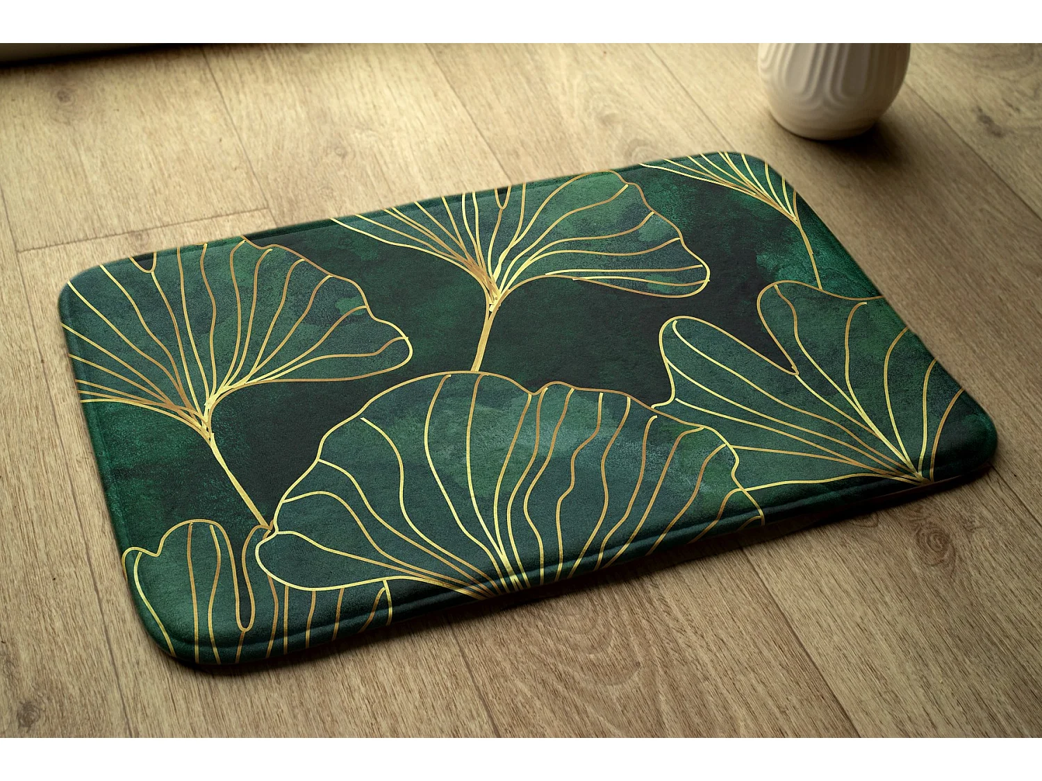 Tapis de chambre, 90x60 cm Feuilles de GinkgoUn tapis tendance pour une chambre ou un salon