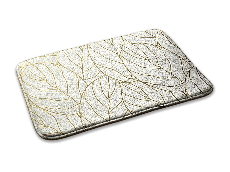 Teppich für das Schlafzimmer, 75x45 cm Konturierte Blätter Trendiger Teppich für das Schlafzimmer oder Wohnzimmer.