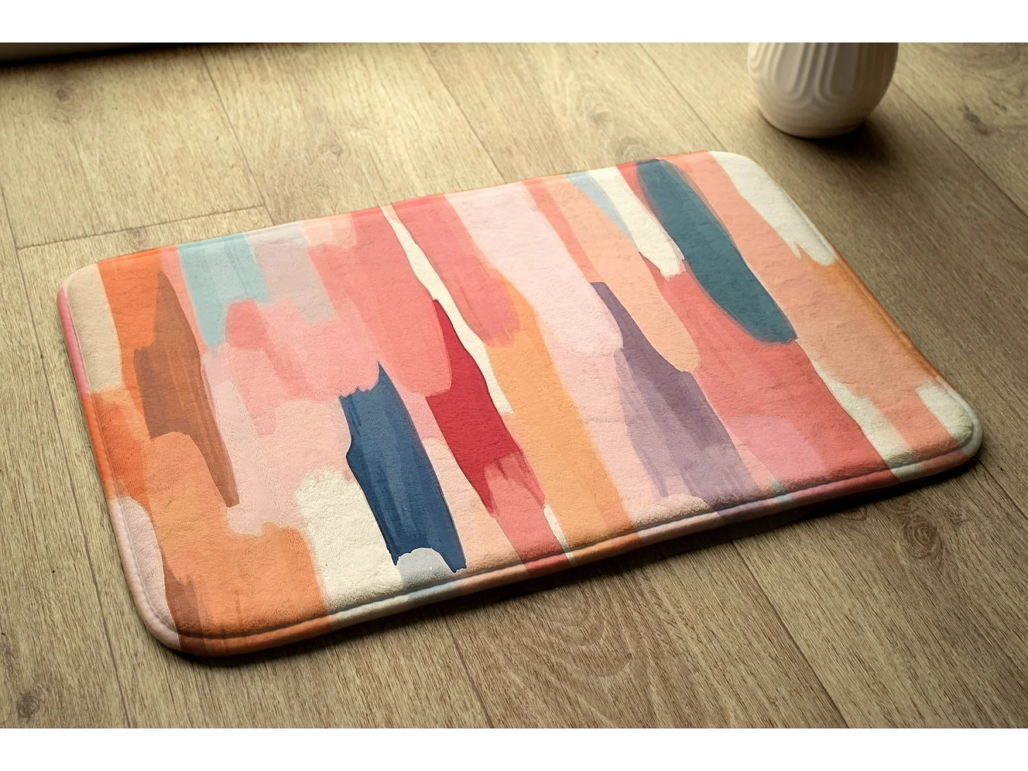 Tapis de chambre, 75x45 cm. Coups de pinceau abstraits. Tapis tendance pour la chambre, le salon.