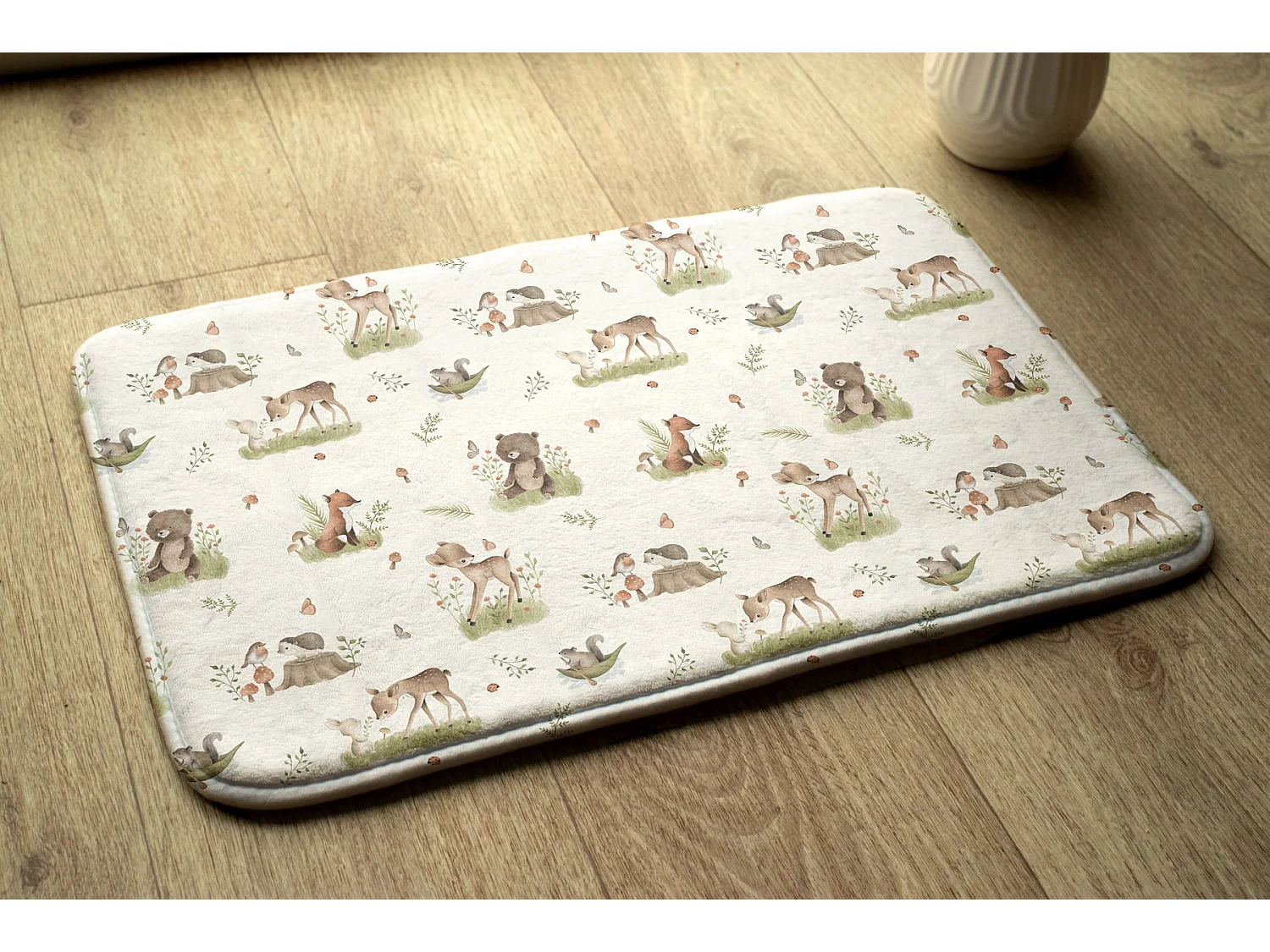 Kinderteppich, 75x45 cm Tiere im Wald Kinderteppich, für ein Kinderzimmer