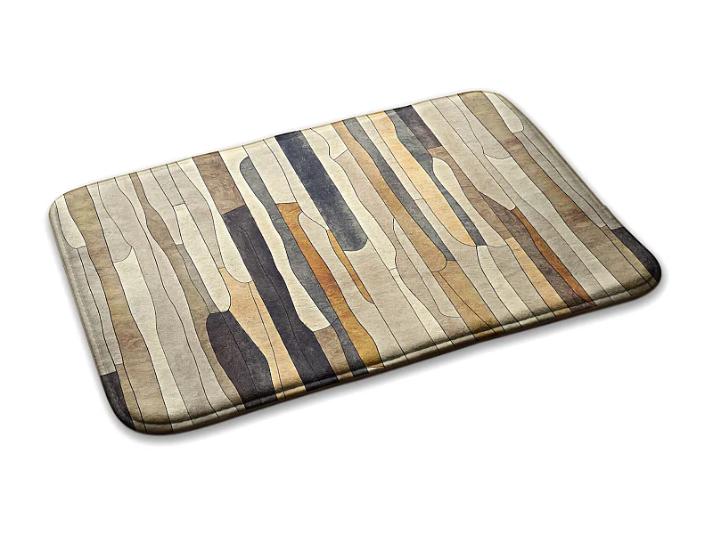 Tapijt voor de slaapkamer, 75x45 cm. Abstracte patronen. Trendy vloerkleed voor de slaapkamer of woonkamer.