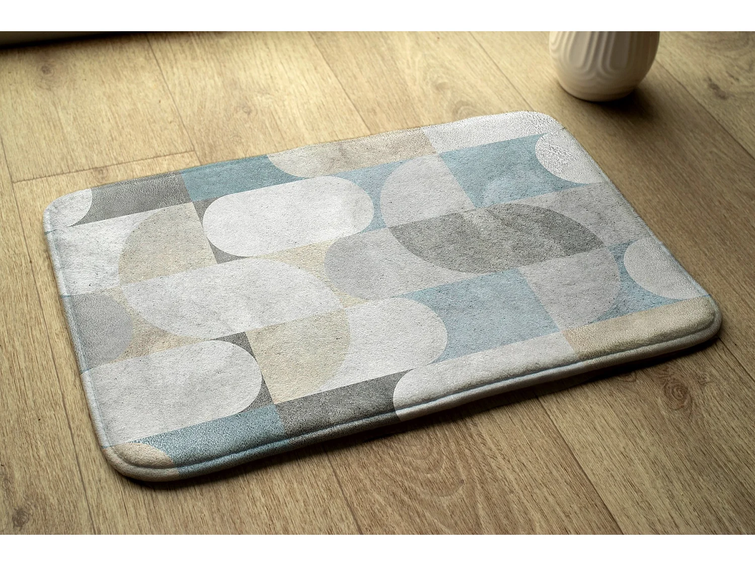 Tapis de chambre, 75x45 cm. Motif géométrique. Tapis tendance pour une chambre ou un salon.