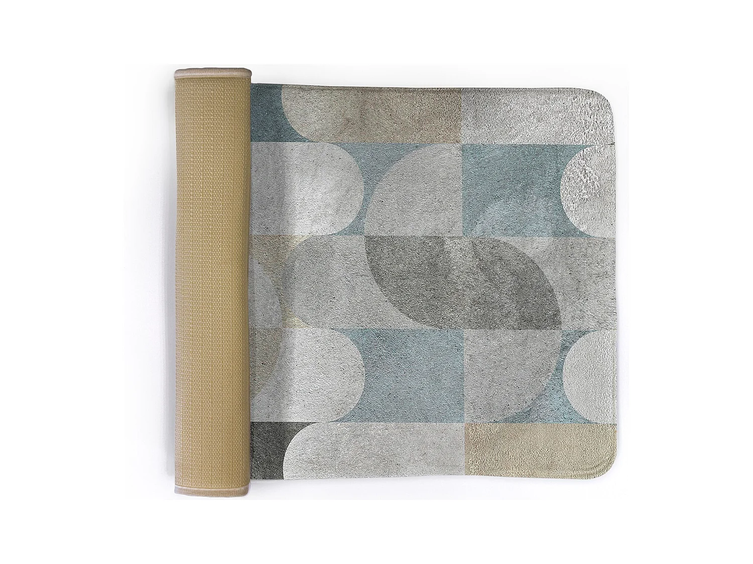 Slaapkamerkleed, 75x45 cm. Geometrisch patroon. Trendy vloerkleed voor slaapkamer of woonkamer.