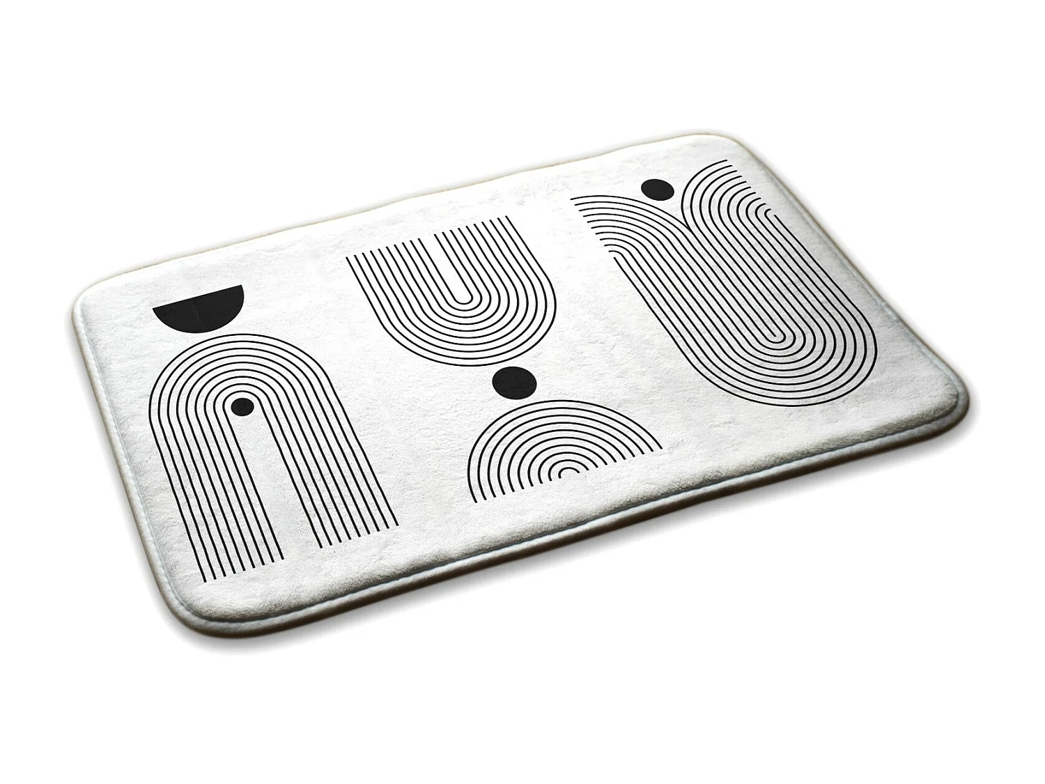 Tapis pour la chambre, 75x45 cm. Motifs géométriques. Tapis tendance pour la chambre ou le salon.