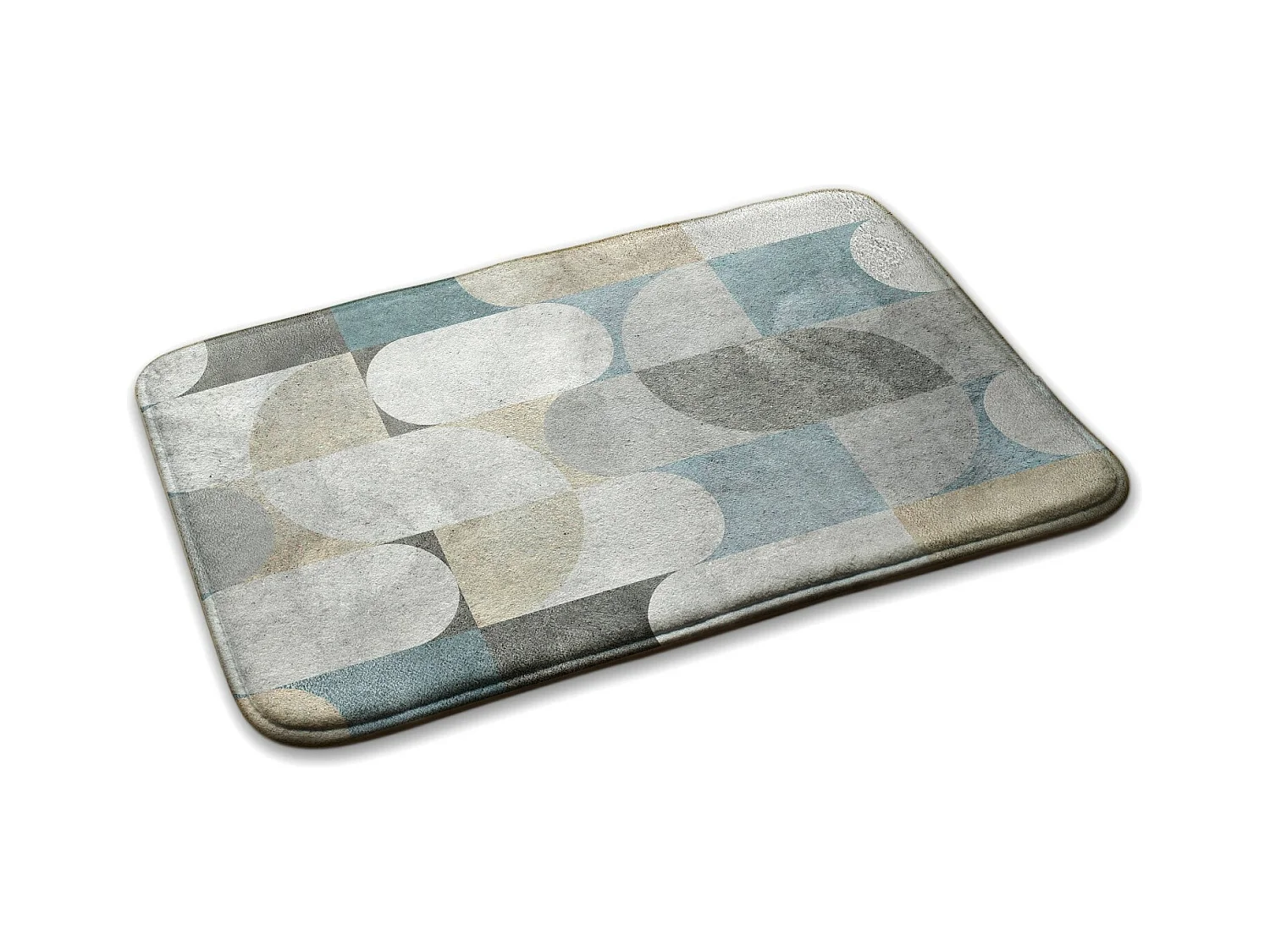 Slaapkamerkleed, 90x60 cm. Geometrisch patroon. Trendy vloerkleed voor slaapkamer of woonkamer.