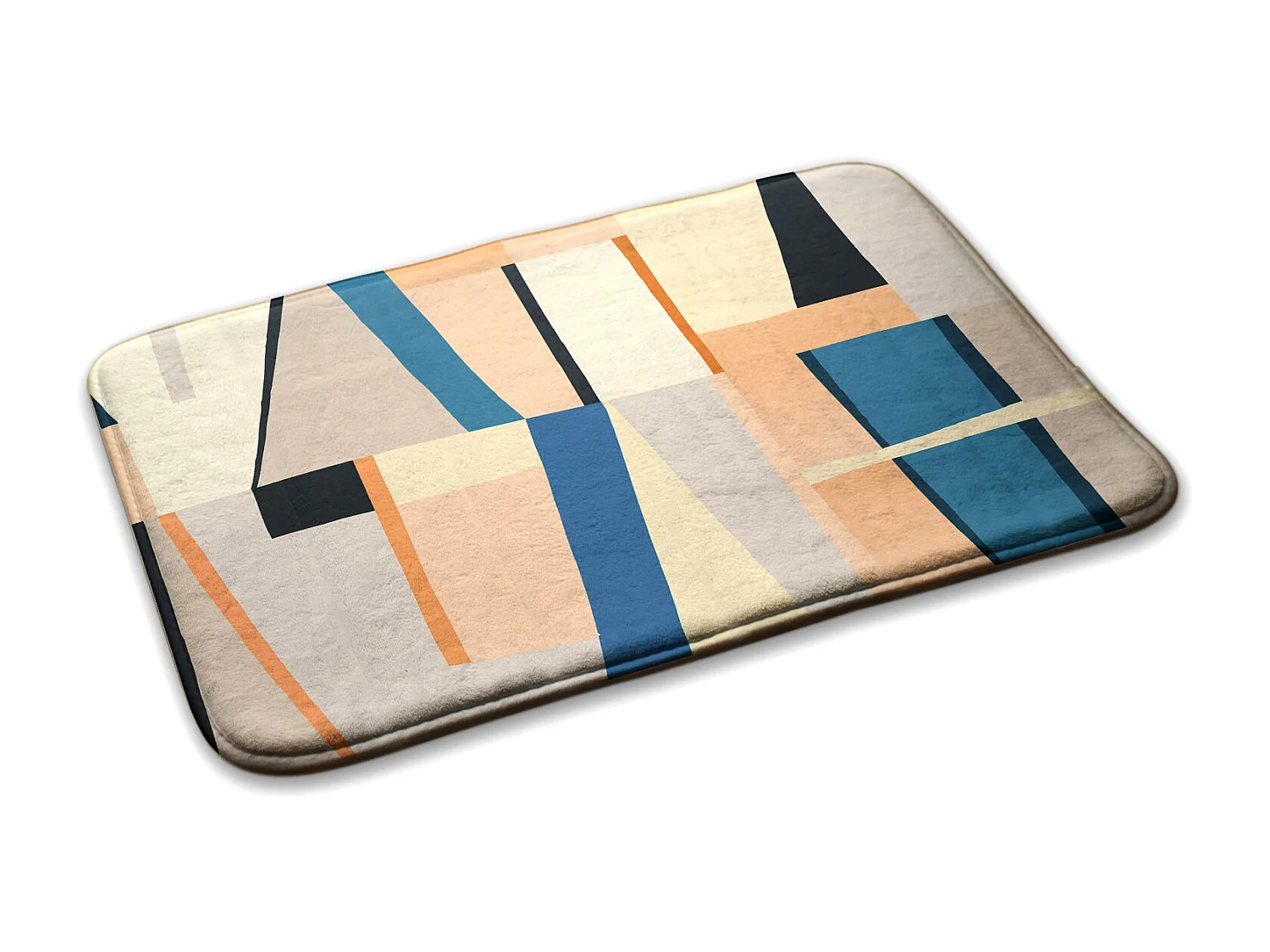 Tapis de chambre, 90x60 cm. Composition abstraite. Tapis tendance pour une chambre ou un salon.