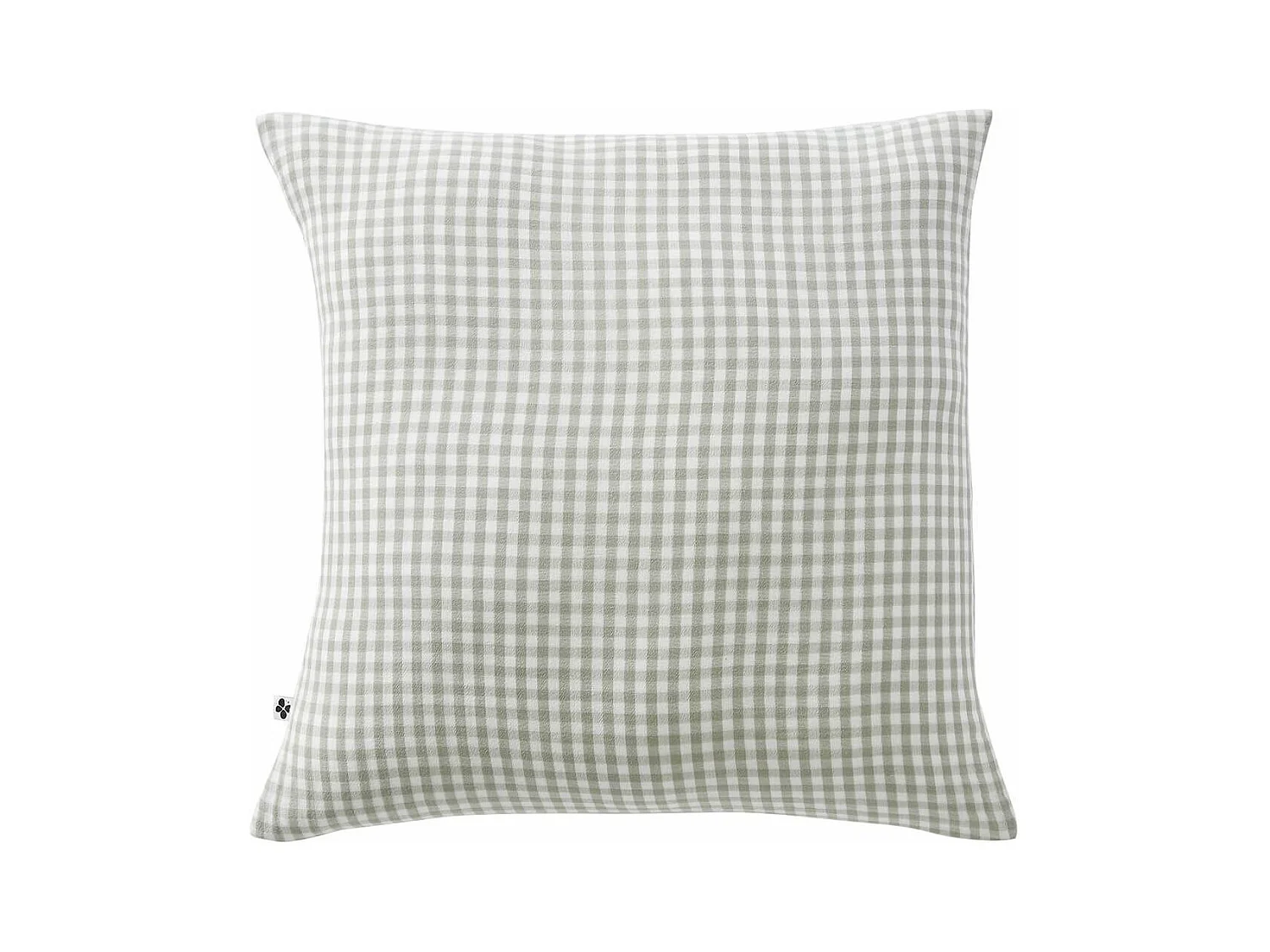 JOEL - Taie d'Oreiller 60x60cm Gaze de Coton Vichy Coloris Eucalyptus