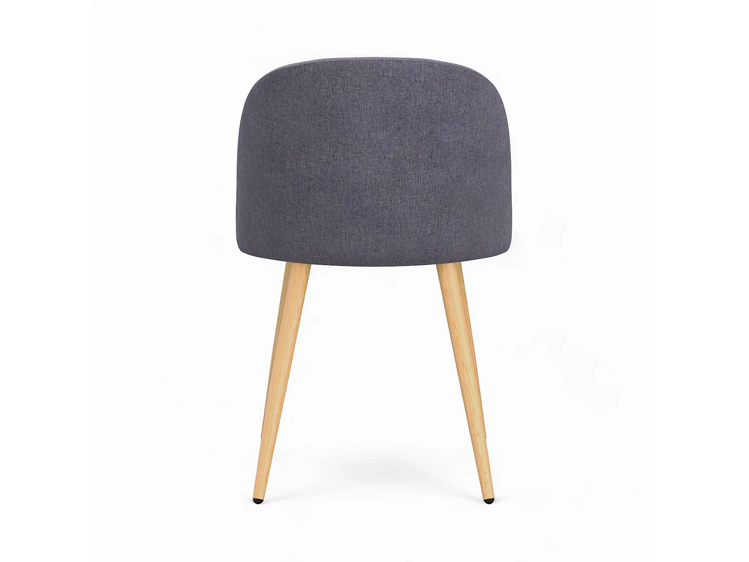 Set di 4 sedie in tessuto grigio scuro e grigio chiaro - Cozy