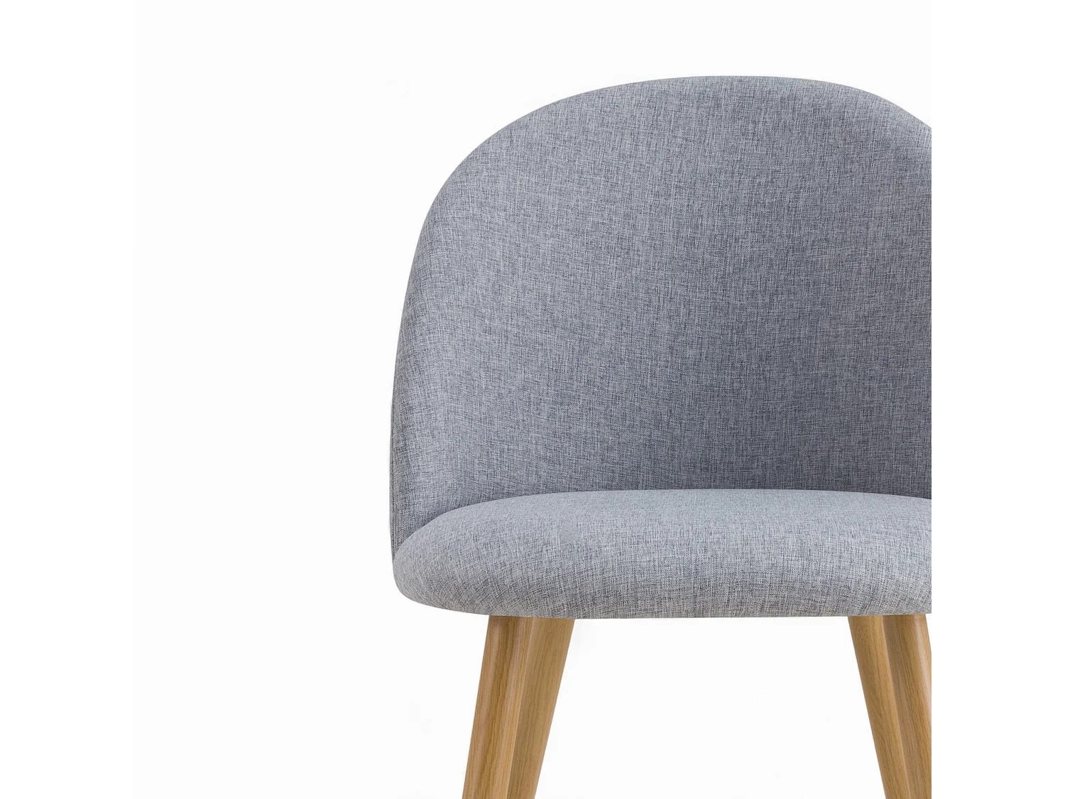 Set di 4 sedie in tessuto grigio scuro e grigio chiaro - Cozy