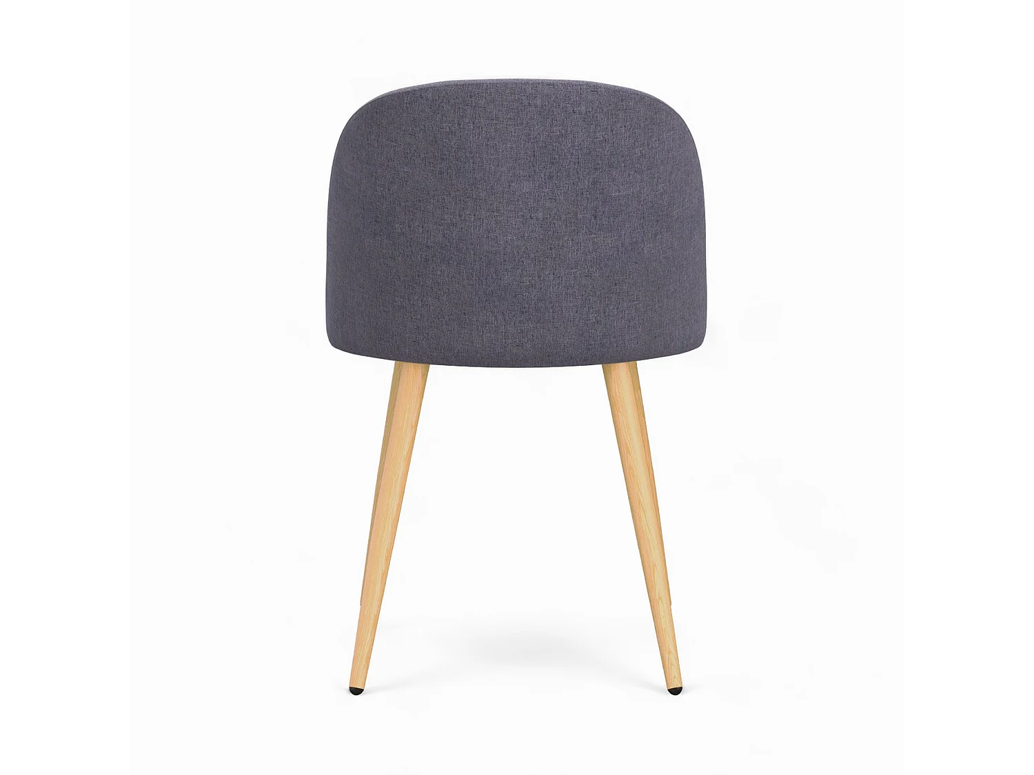 Pack 4 chaises en tissu gris foncé et gris clair - Cozy