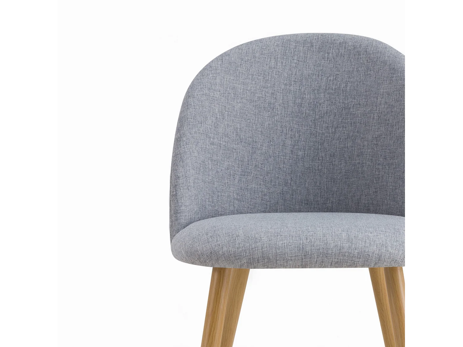 Pack 4 chaises en tissu gris foncé et gris clair - Cozy