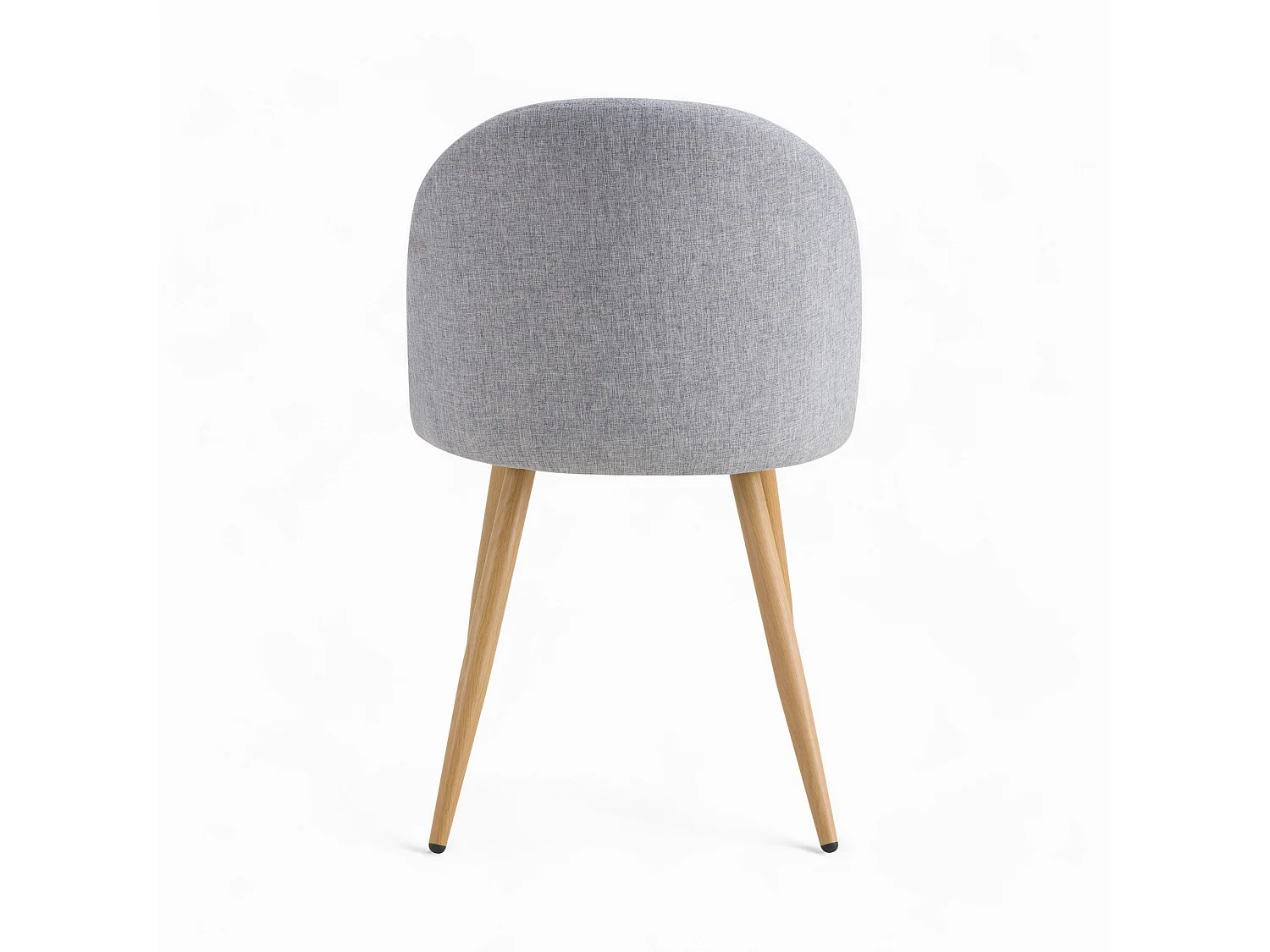 Pack 4 chaises en tissu gris foncé et gris clair - Cozy