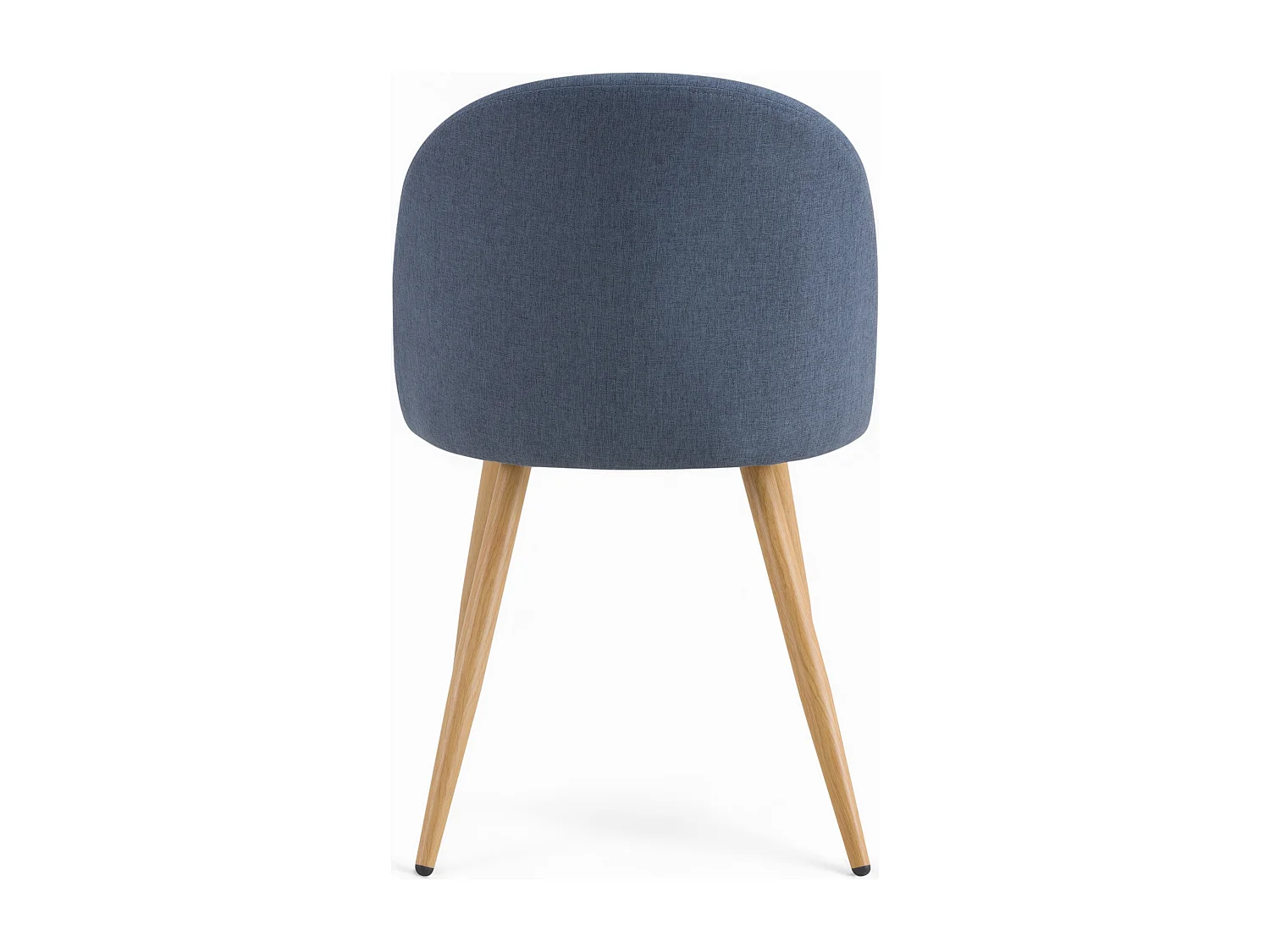 Set di 4 sedie in tessuto blu scuro e grigio scuro - Cozy