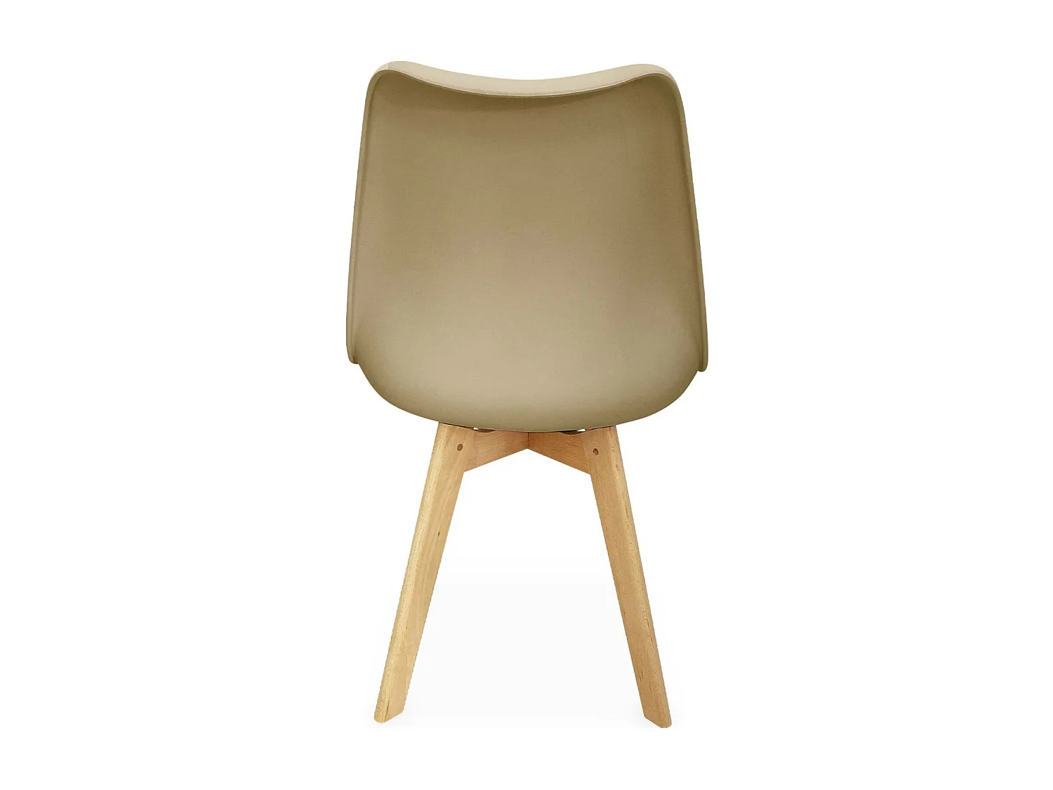 Lot de 4 chaises scandinaves. pieds bois de hêtre. chaise 1 place. cappucinno