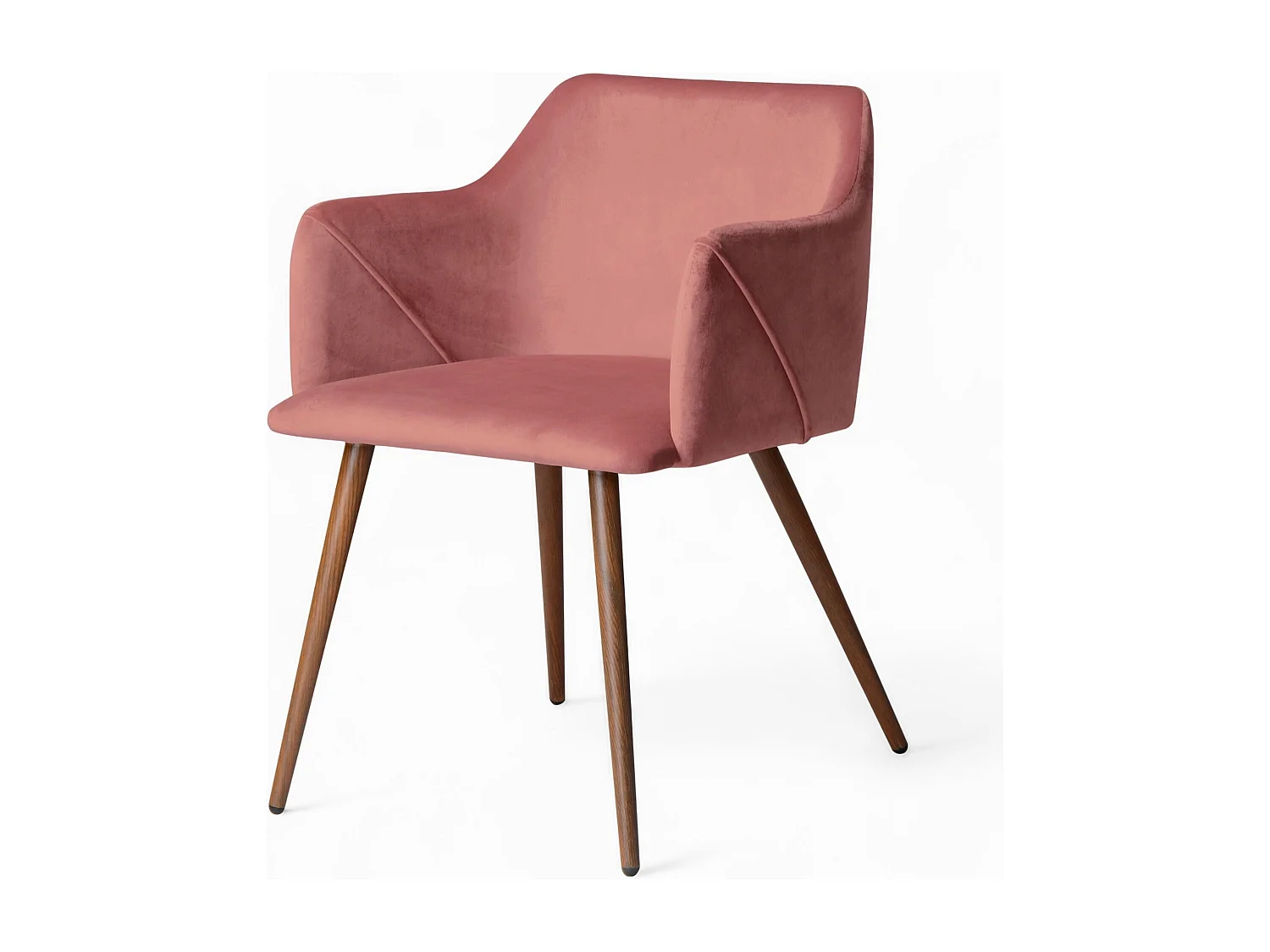 Set di 4 sedie in velluto blu e rosa - Daisy