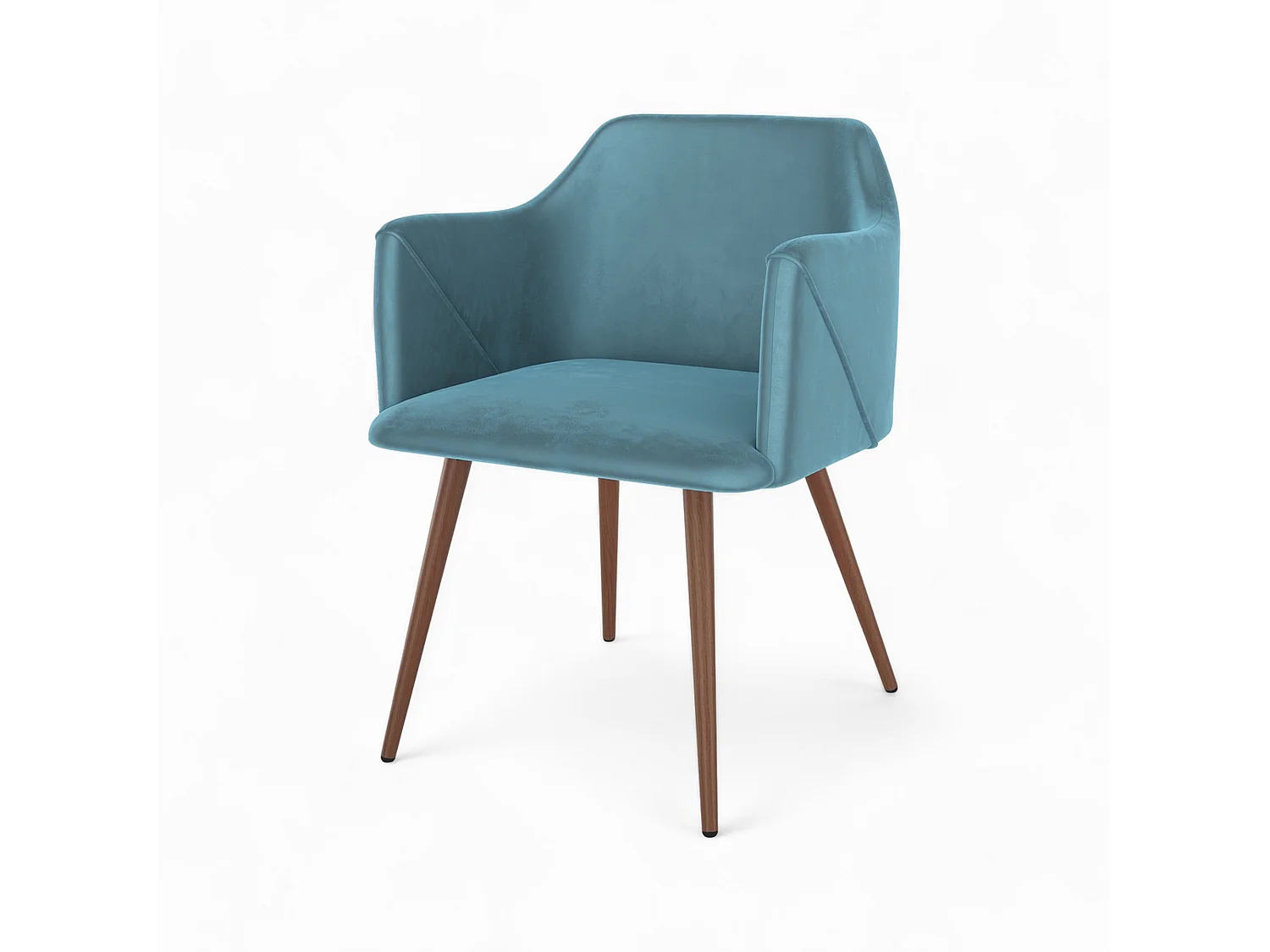 Pack 4 chaises en velours bleu et rose - Daisy