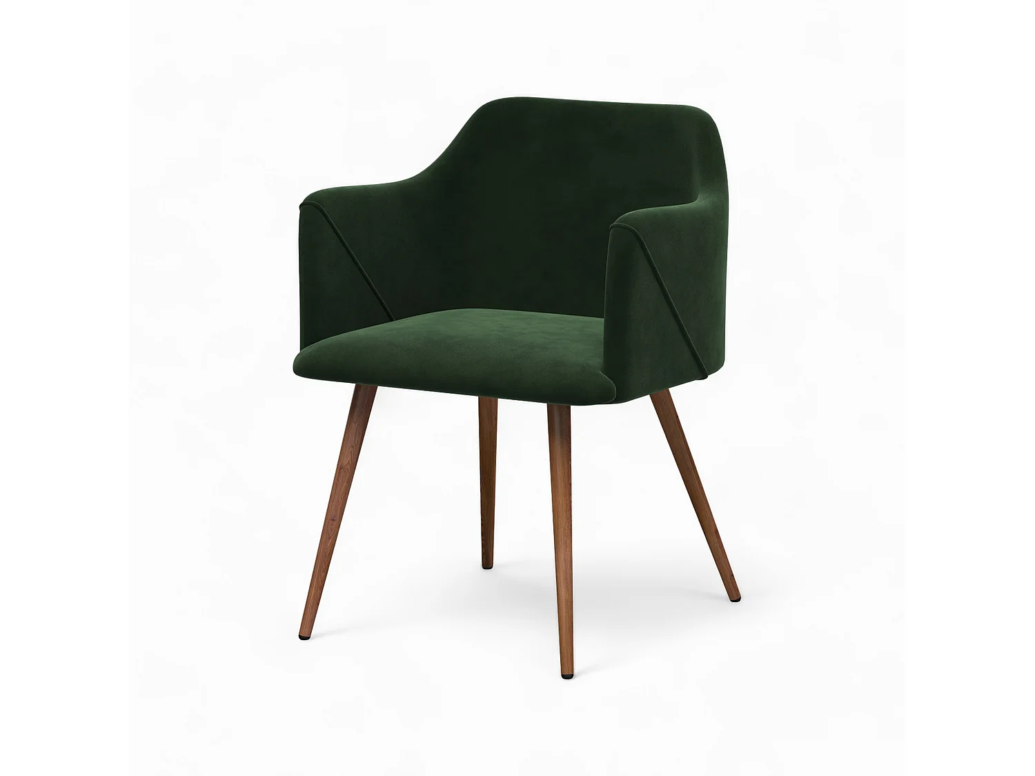 Pack 4 chaises en velours jaune et vert - Daisy