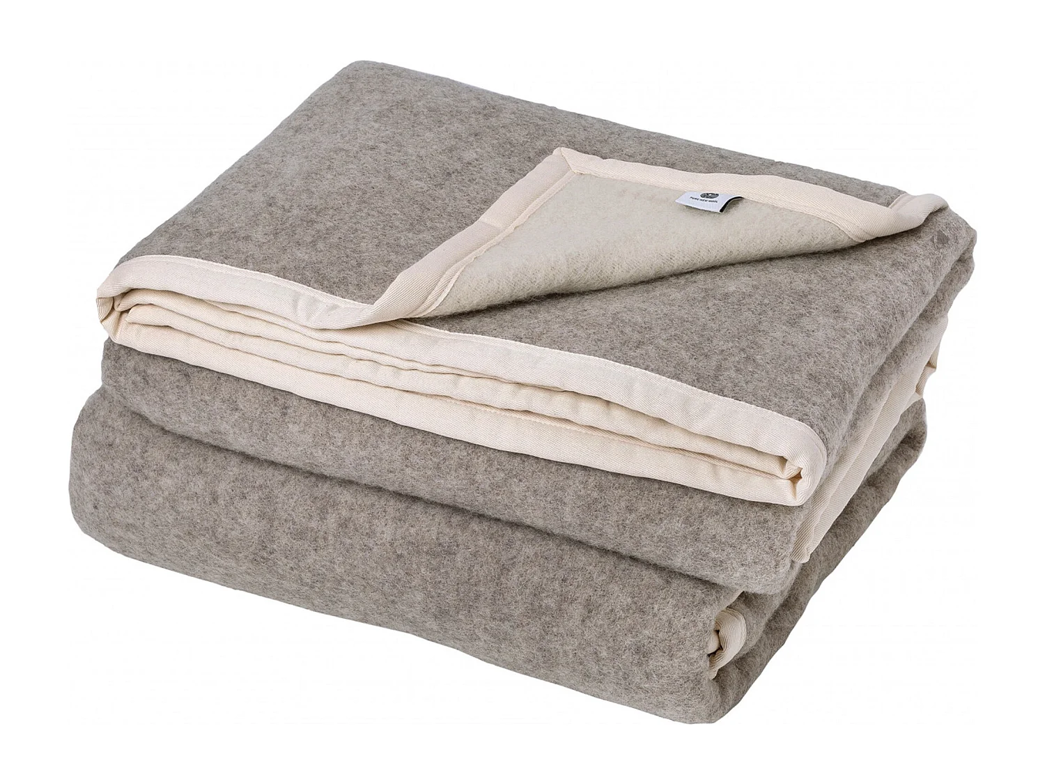 Couverture 100% pur laine vierge 240x260 cm PASTORALE blanchie